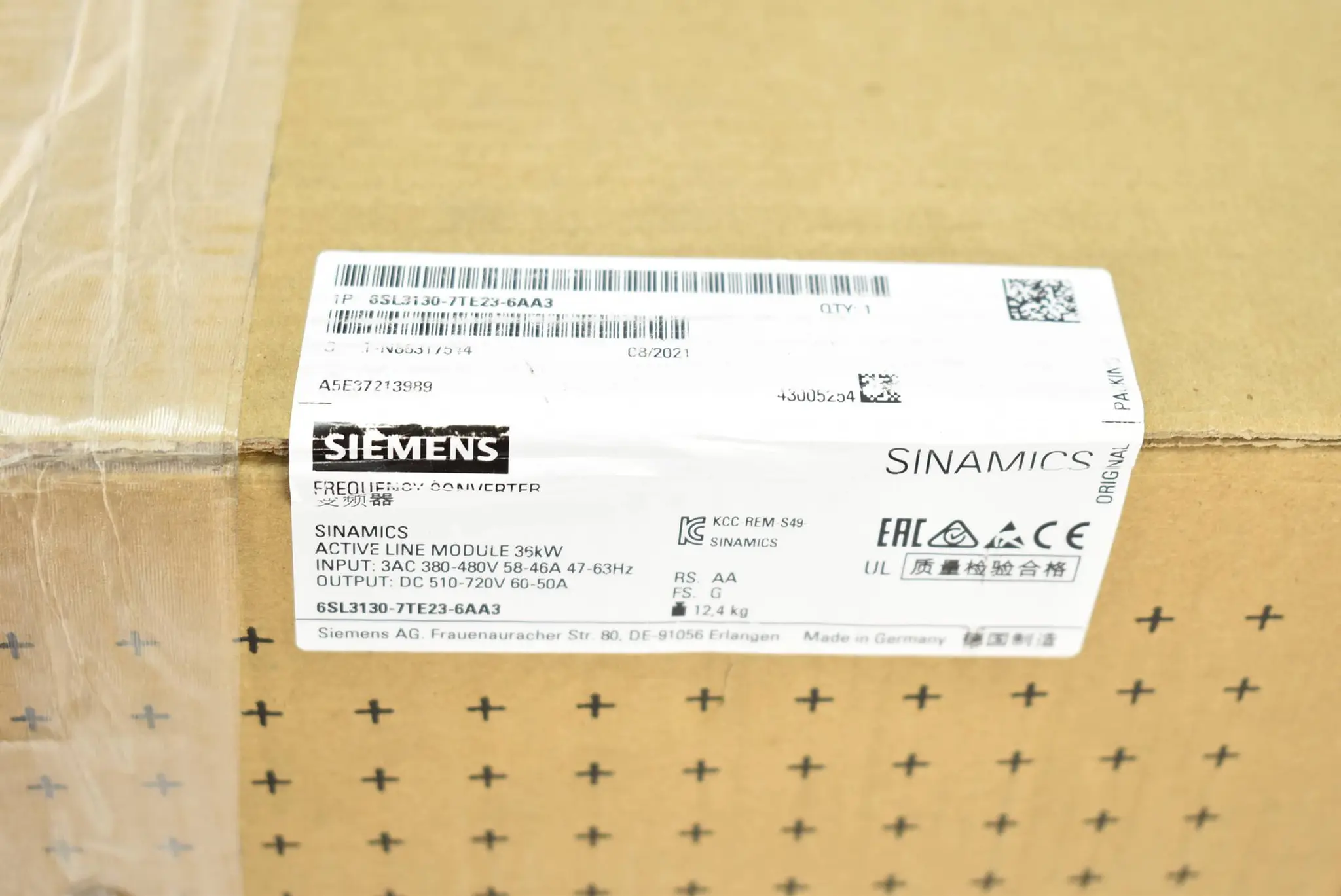 Produktfoto 1 von Siemens sinamics Active Motor Module 6SL3130-7TE23-6AA3 ( 6SL3 130-7TE23-6AA3 ) Ver. G