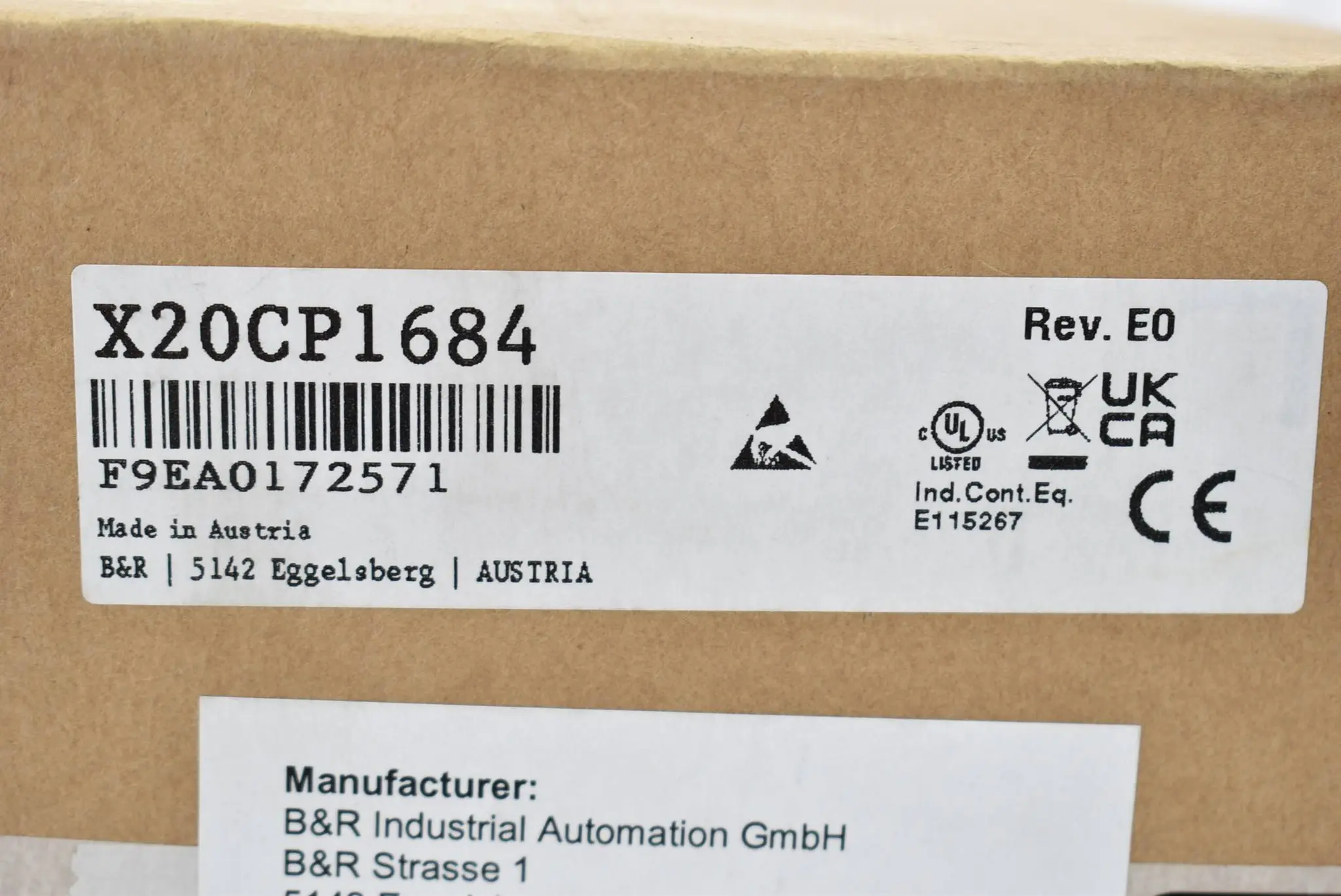 Produktfoto 1 von B&R automation CPU Controller X20 CP 1684 ( X20CP1684 ) Rev. E0