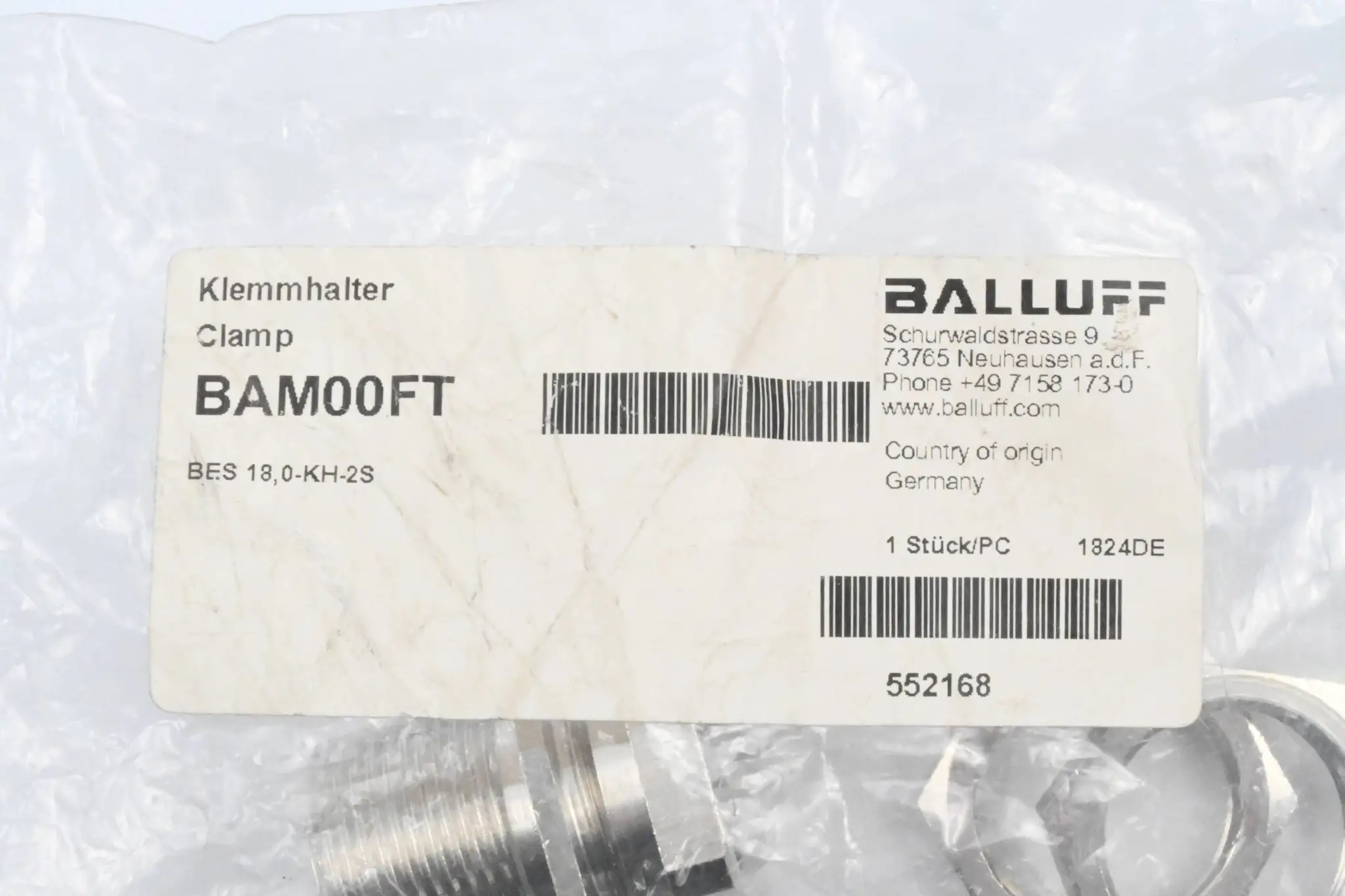 Produktfoto 1 von Balluff Klemmhalter BES 18,0-KH-2S ( BAM00FT )