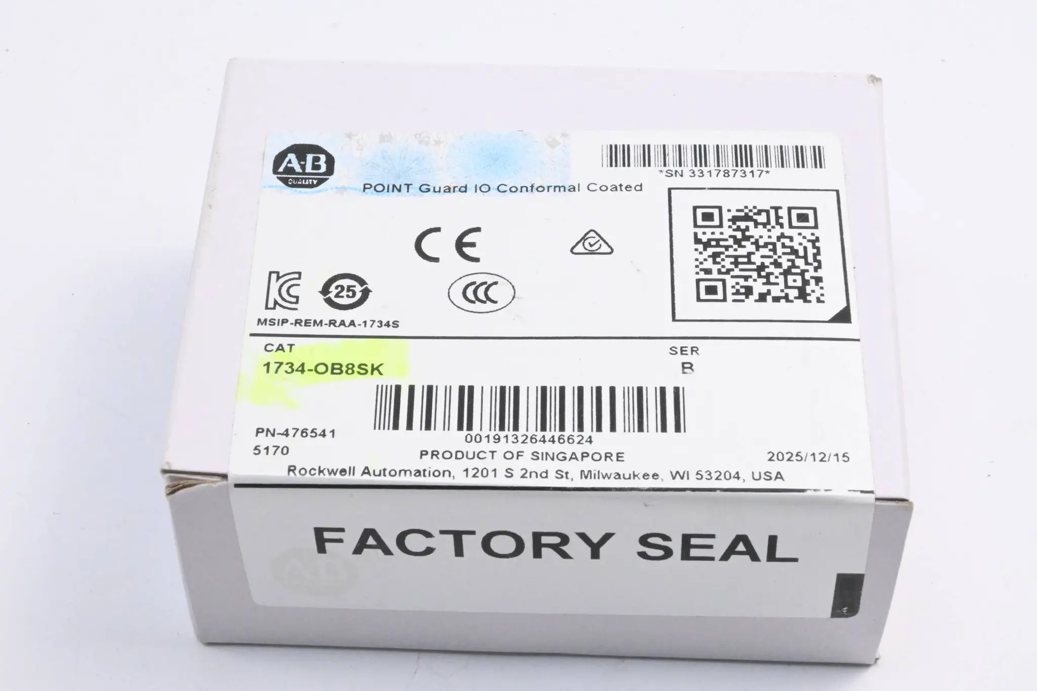 Produktfoto 1 von Allen-Bradley MSIP-REM-RAA-1734S ( 1734-OB8SK )