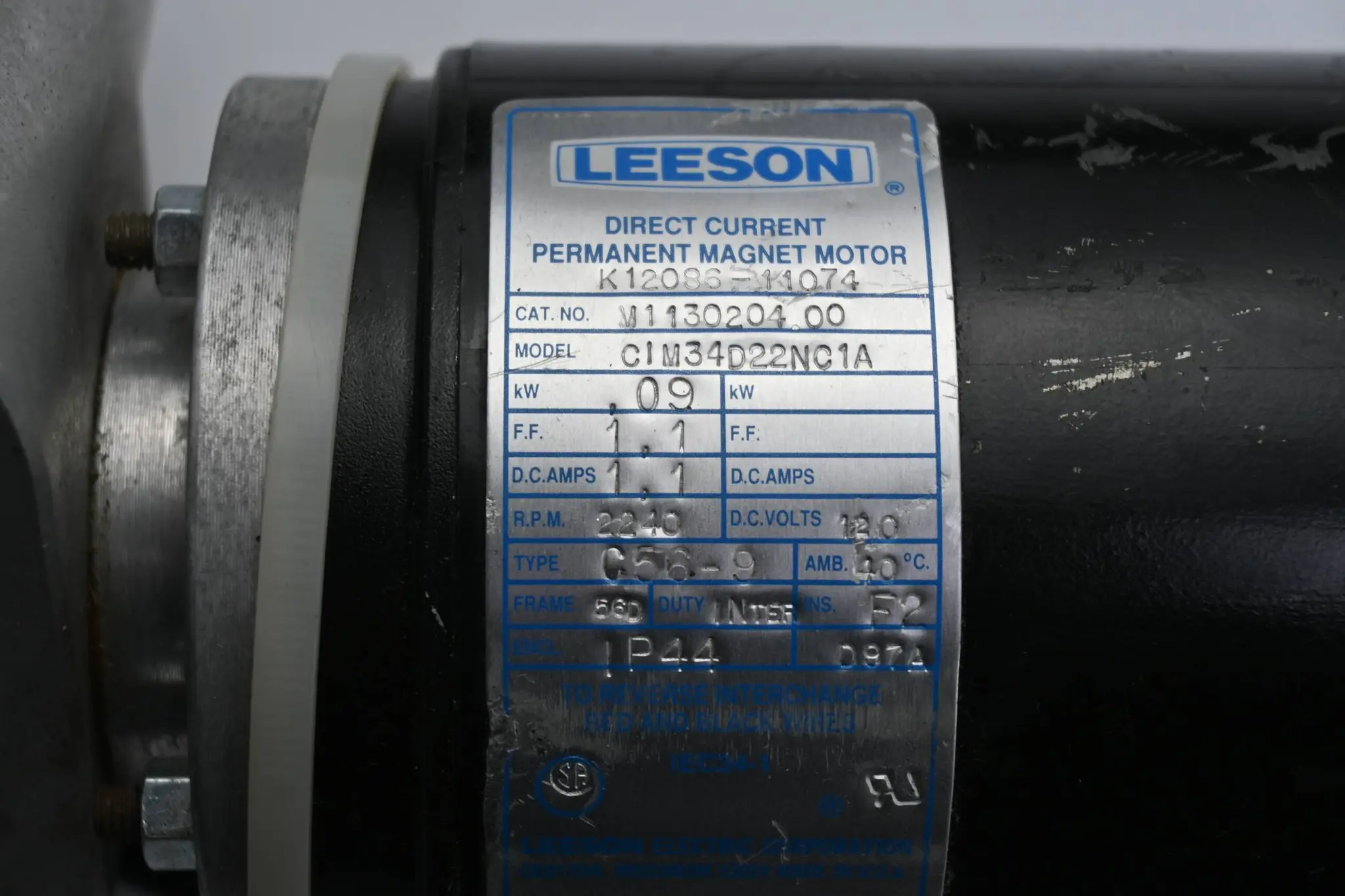 Produktfoto 1 von Leeson Servomotor CIM34D22NC1A inkl. Getriebe