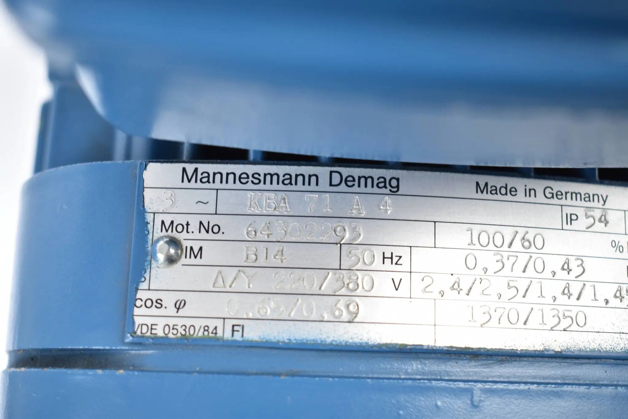 Produktfoto 1 von Mannesmann Demag Motor S050-B5-21-3/ + KBA 71 A 4