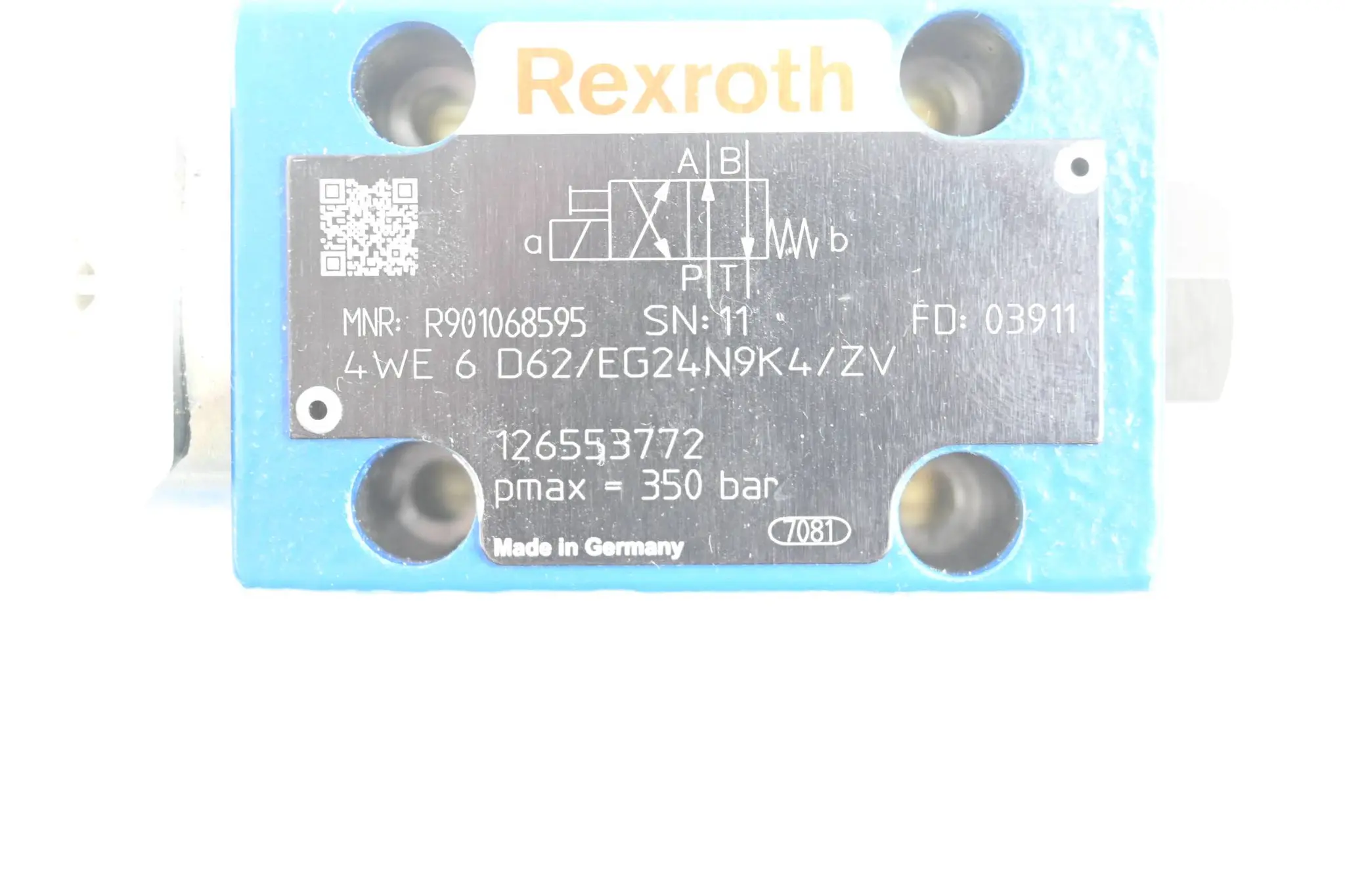 Produktfoto 1 von Rexroth Wegeschieberventil 4WE6D62/EG24N9K4/ZV ( R901068595 )