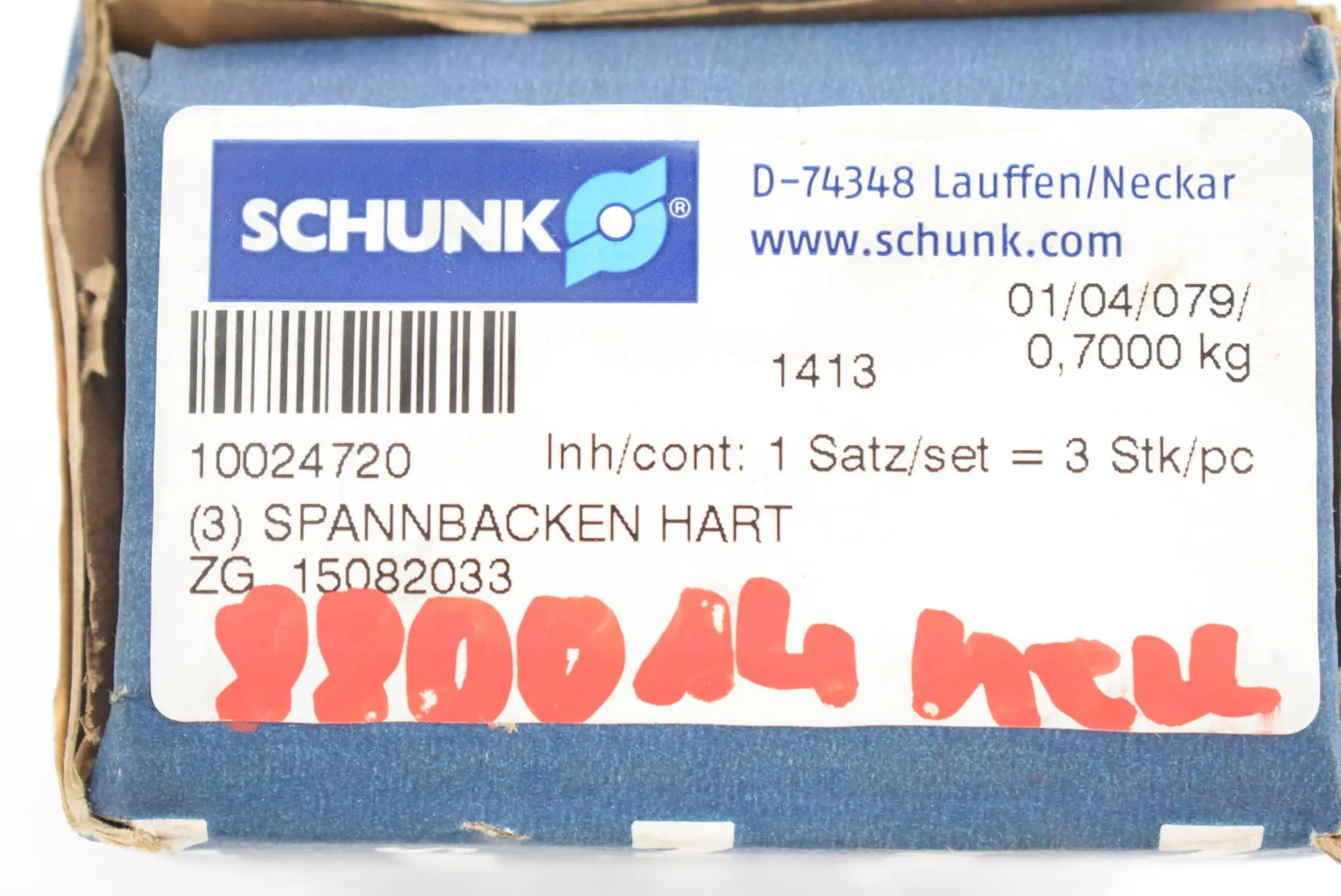 Produktfoto 1 von Schunk Spannbacken Hart 3 Stk ( ZG 15082033 )