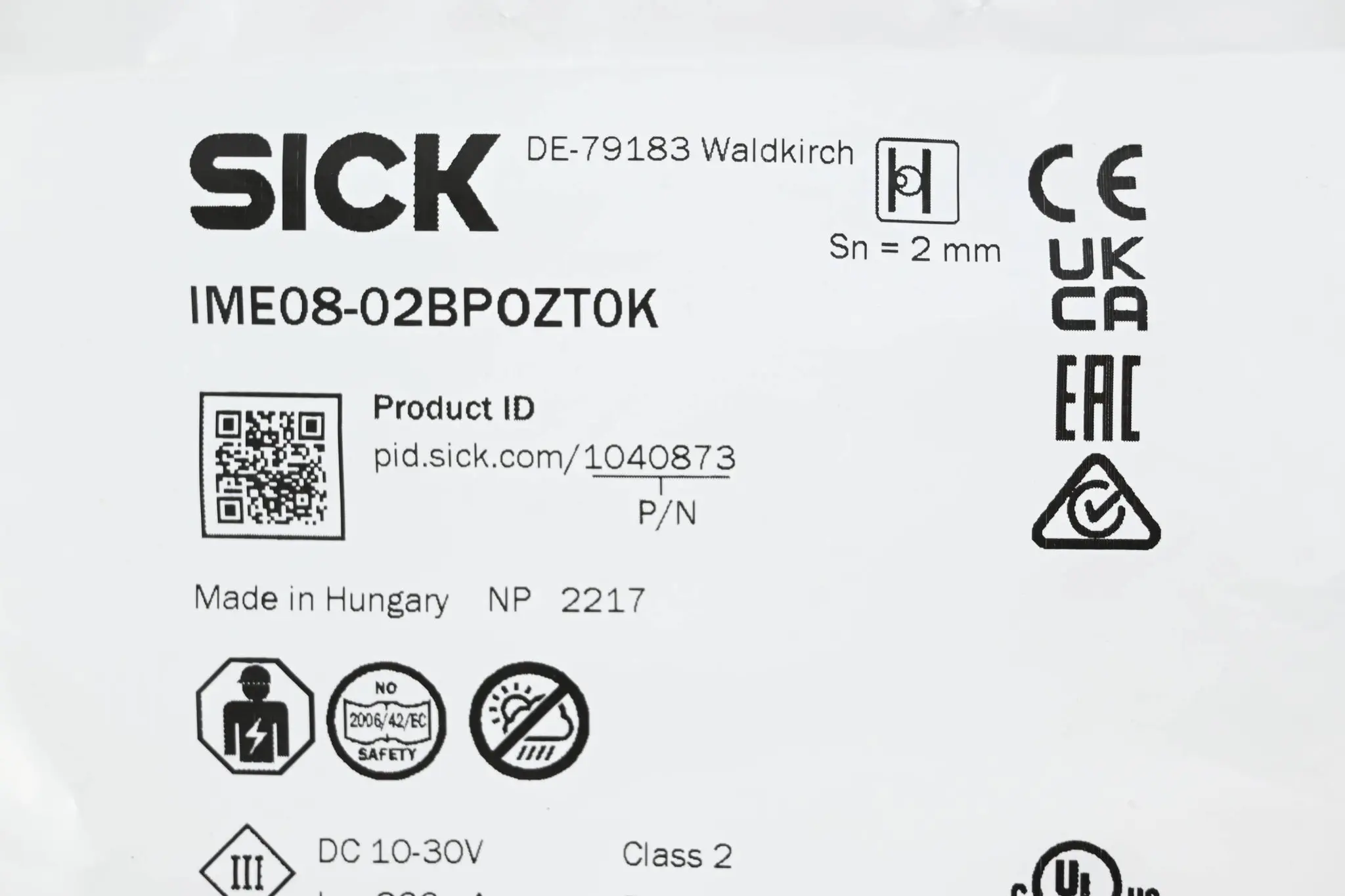 Produktfoto 1 von Sick Induktiver Näherungssensor IME08-02BPOZT0K ( 1040873 )