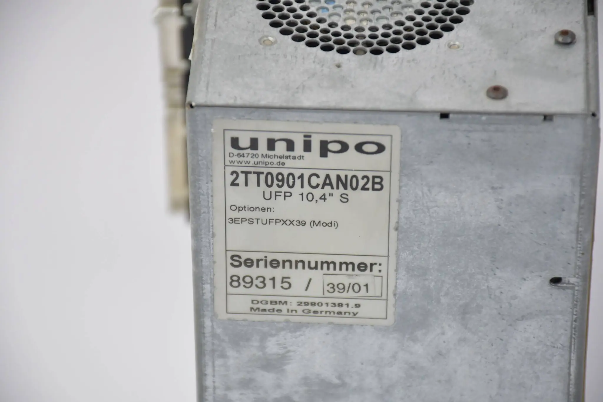 Produktfoto 1 von Unipo UFP 10,4" S Bedienpanel 2TT0901CAN02B inkl. 3EPSTUFPXX39 / 7LPIP9210311J