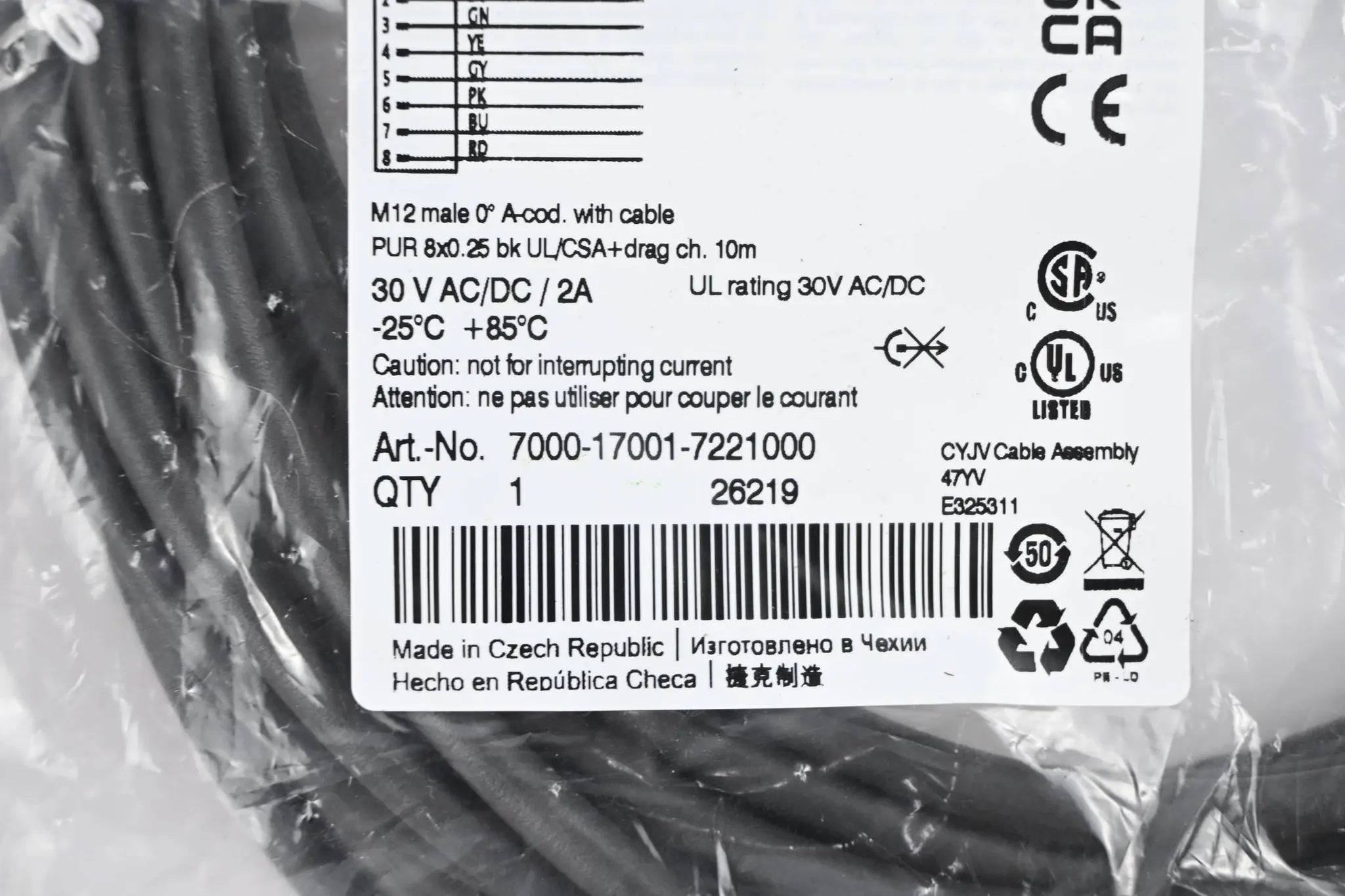 Produktfoto 1 von Murr Elektronik Sensor-/Aktorleitung 7000-17001-7221000 ( 10,0m )