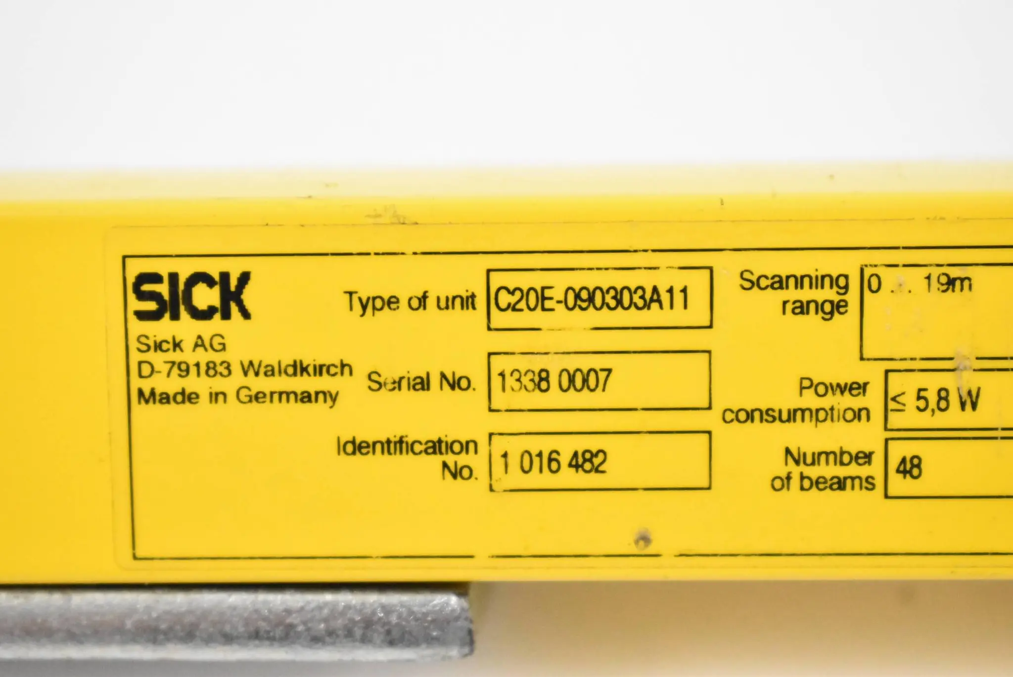 Produktfoto 1 von Sick C 2000 Sicherheit-Lichtschranke C20E-090303A11 ( 1 016 482 )
