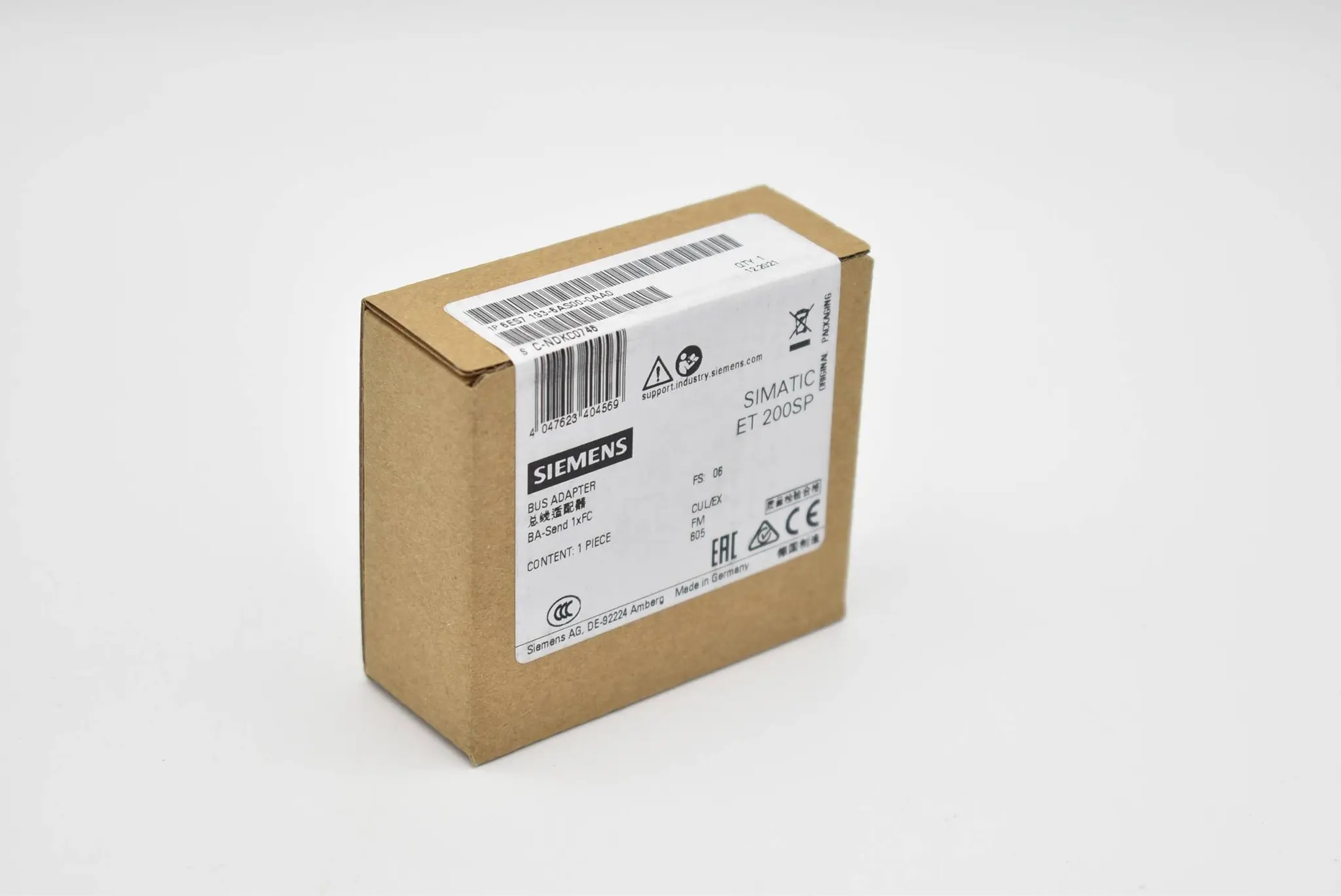 Produktfoto 1 von Siemens Simatic ET 200SP 6ES7193-6AS00-0AA0 ( 6ES7 193-6AS00-0AA0 )