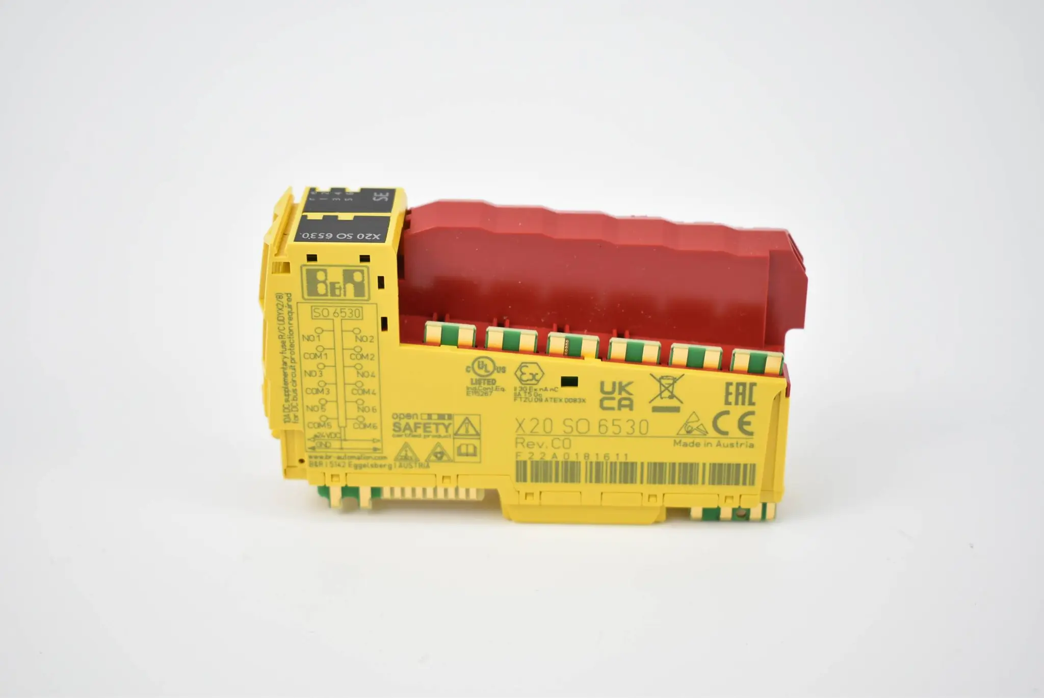 Produktfoto 1 von B&R Modul 6 sichere Relaisausgänge X20SO6530 ( X20 SO 6530 ) Rev C0
