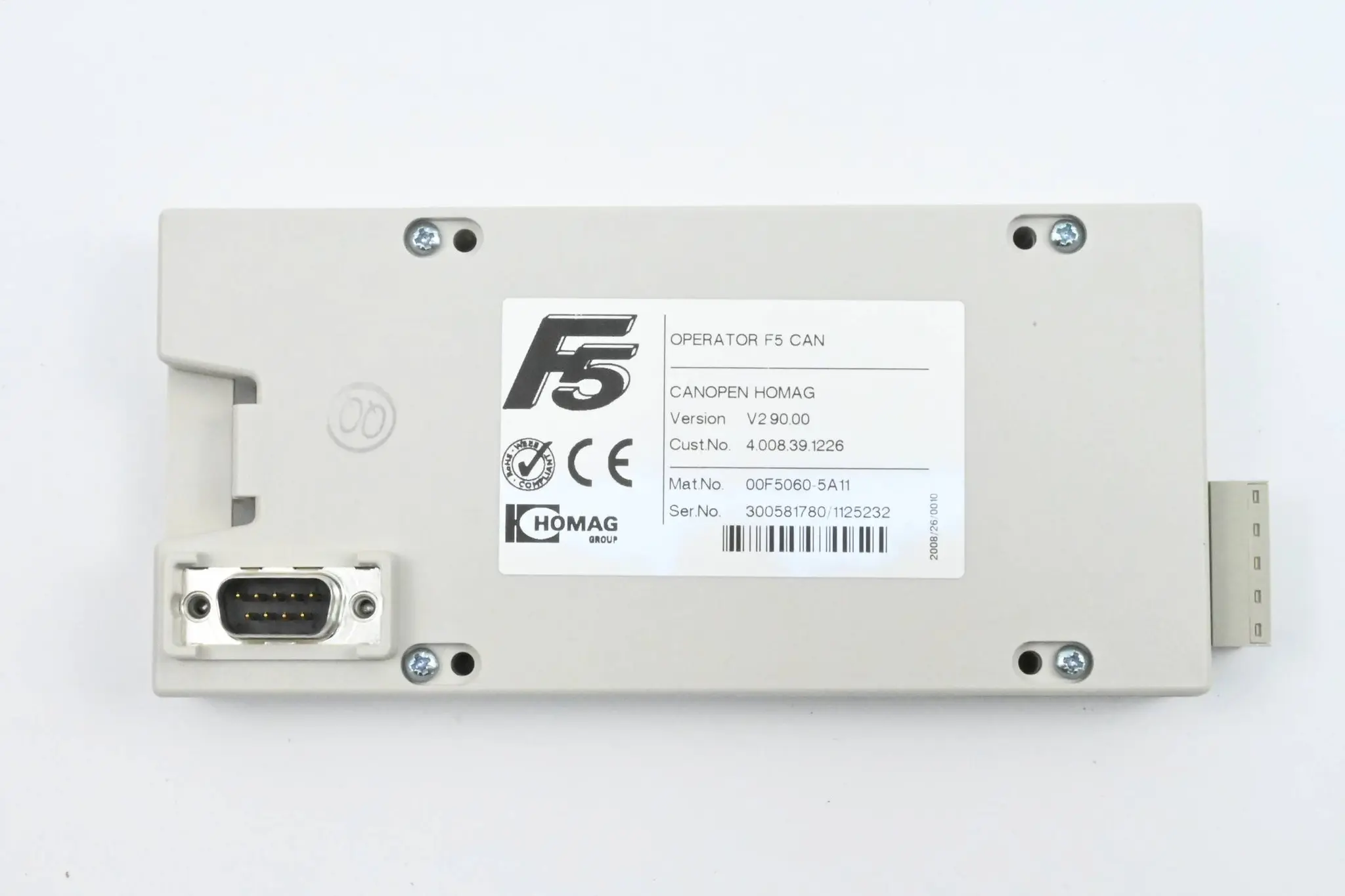 Produktfoto 1 von Homag Interface Bedienoperator F5 CAN  4-008-39-1226 ( 4008391226 )