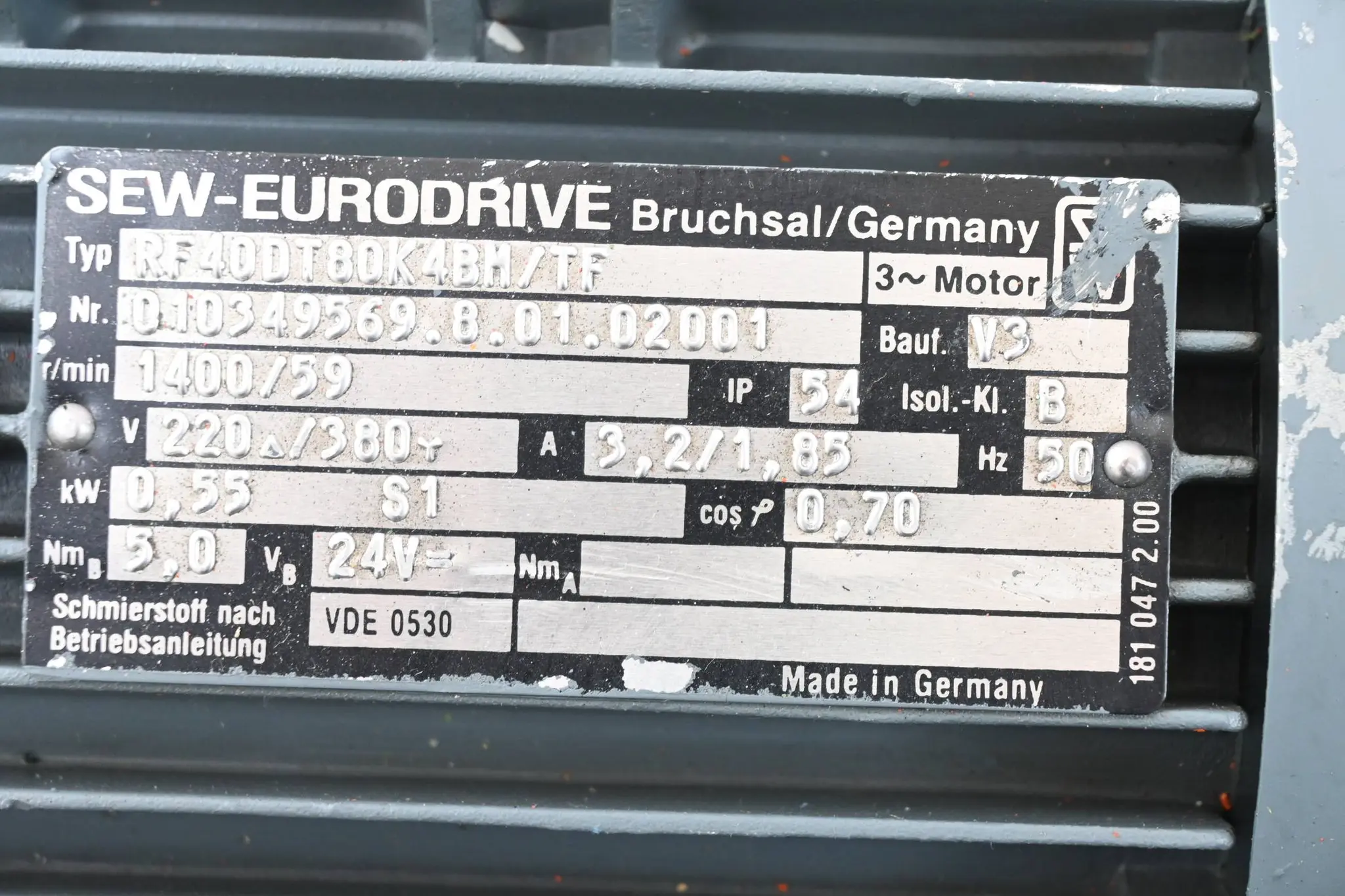 Produktfoto 1 von SEW-Eurodrive 3~ Getriebemotor RF40DT80K4BM/TF ( RF40 DT80K4BM/TF )