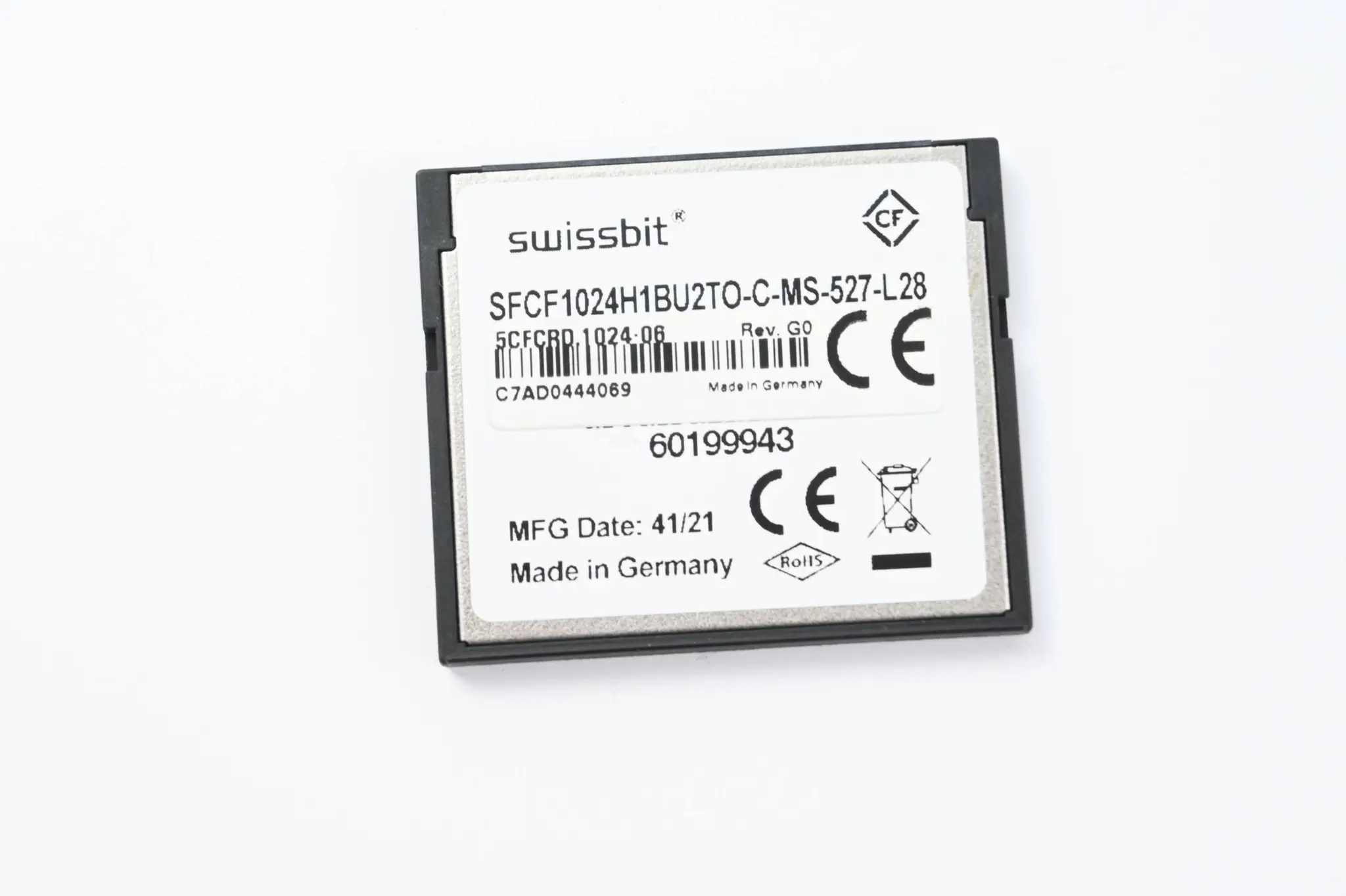 Produktfoto 1 von B&R Automation Swissbit Speicherkarte CompactFlash 1024MB ( 5CFCRD.1024-06 )