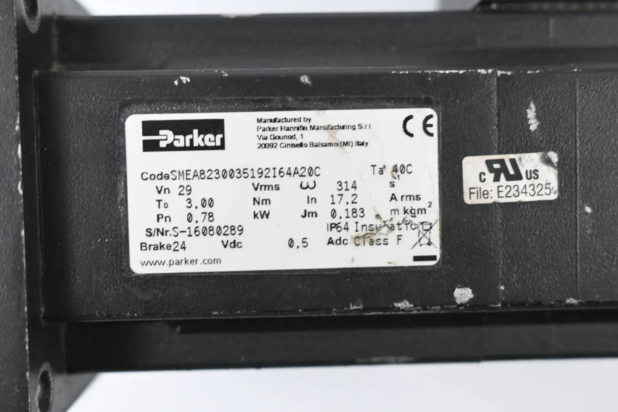 Produktfoto 1 von Parker Servomotor SMEA8230035192I64A20C