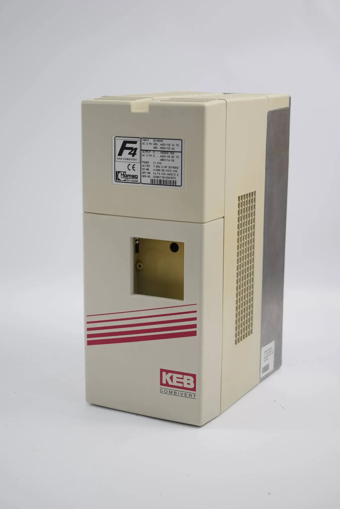 Produktfoto 1 von KEB Combivert Inverter 7,5kW 50-60Hz 3Ph 440V/16,5A 11KVA ( 14.F4.C1E-4A02/2.2 )