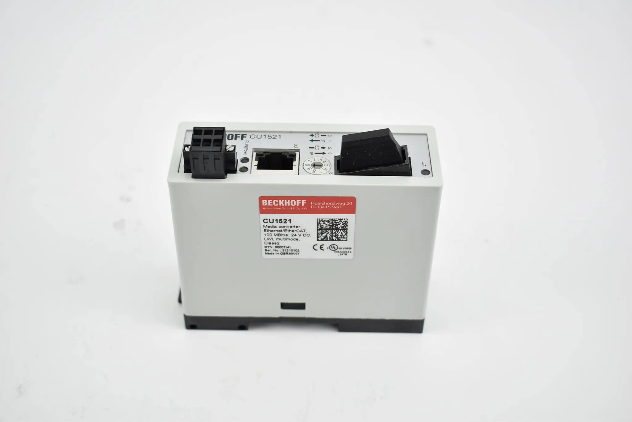 Produktfoto 1 von Beckhoff Medienkonverter Infrastruktur Ethernet/EtherCAT CU1521 ( CU 1521 )