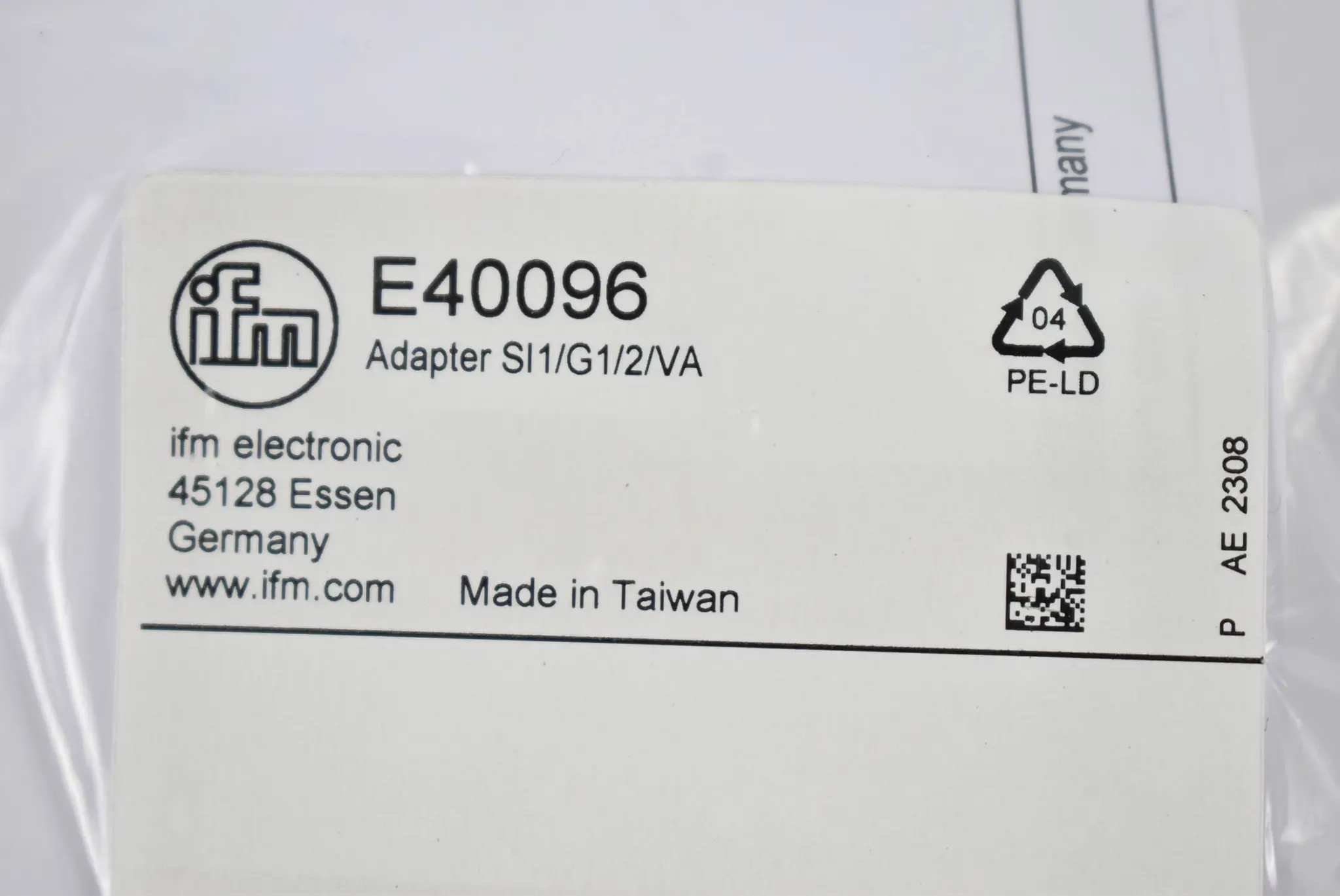 Produktfoto 1 von Ifm eletronic Adapter SI1/G1/2/VA E40096