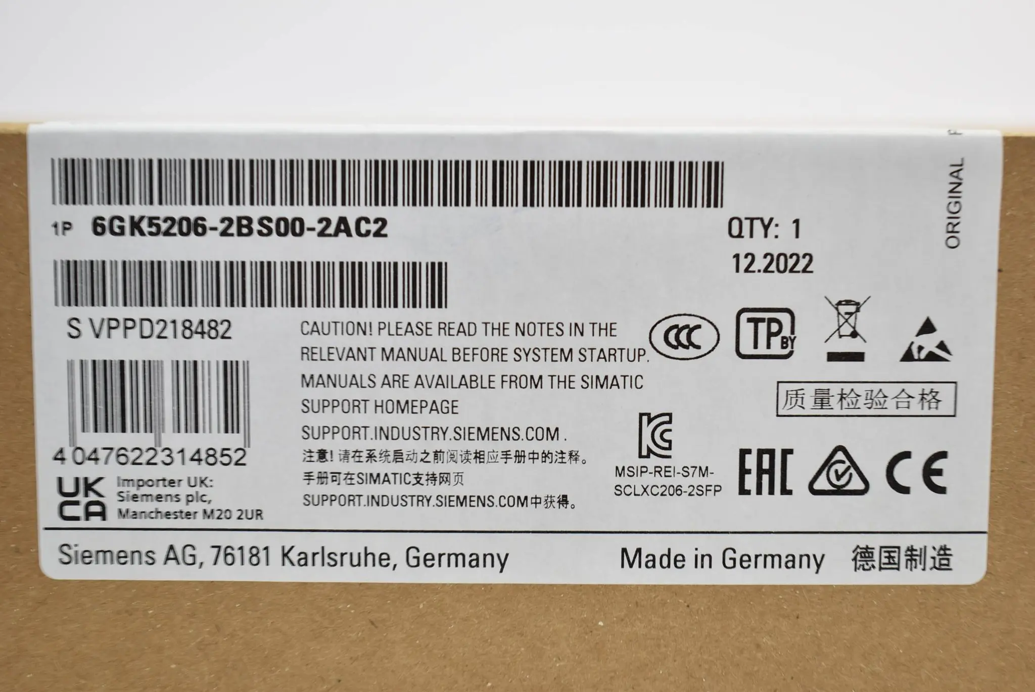Produktfoto 1 von Siemens Scalance XC206-2SFP 6GK5206-2BS00-2AC2 ( 6GK5 206-2BS00-2AC2 ) E03