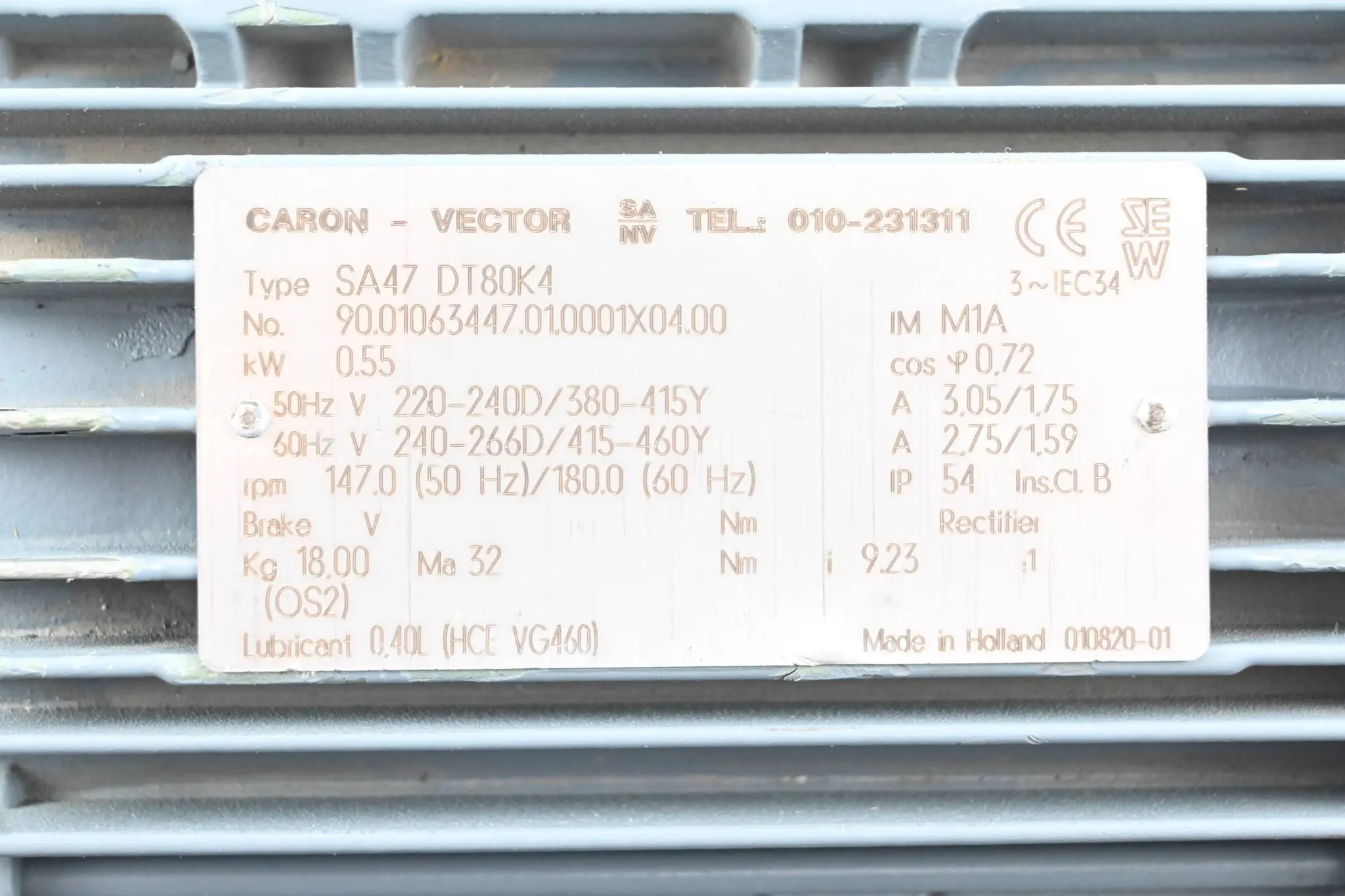 Produktfoto 1 von SEW Caron Vector Getriebemotor SA47 DT80K4 ( SA47DT80K4 )