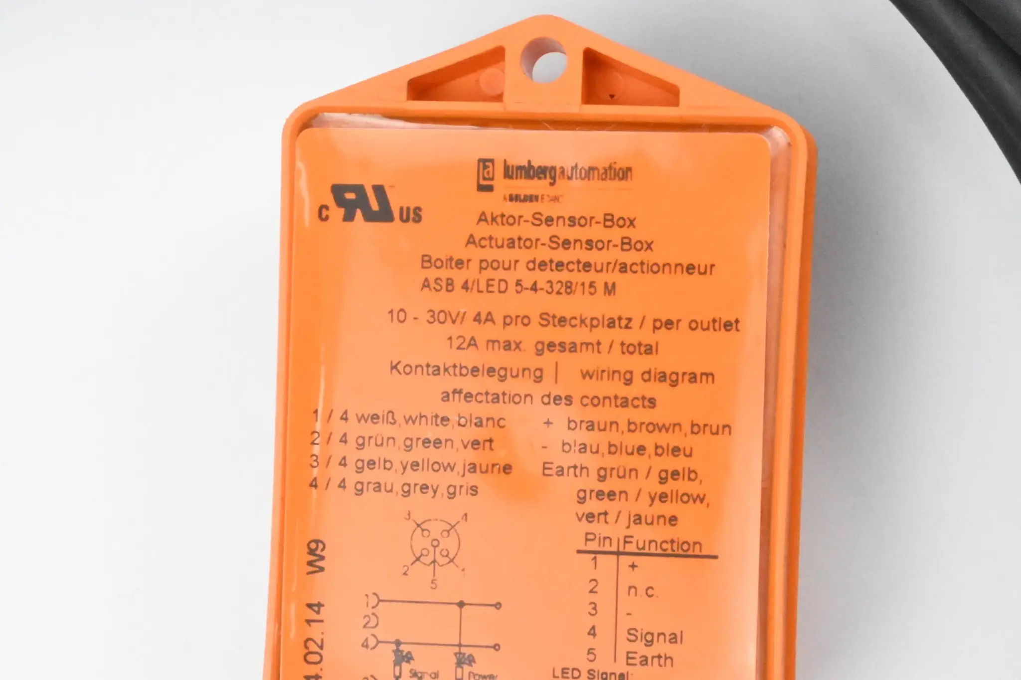 Produktfoto 1 von Lumberg Automation Aktor-Sensor-Box ASB 4/LED 5-4-328/15 M