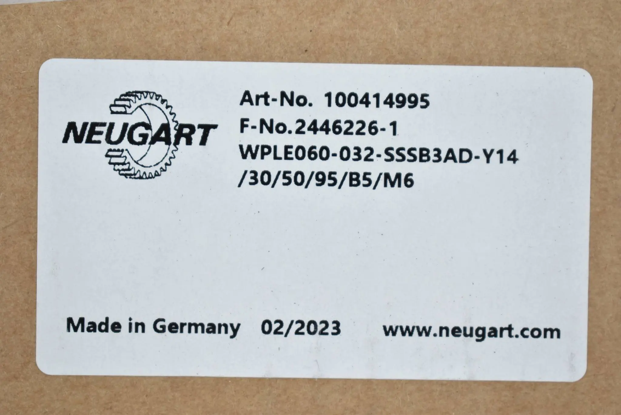 Produktfoto 1 von Neugart Planetengetriebe WPLE060-032-SSSB3AD-Y14/30/50/95/B5/M6 ( 100414995 )