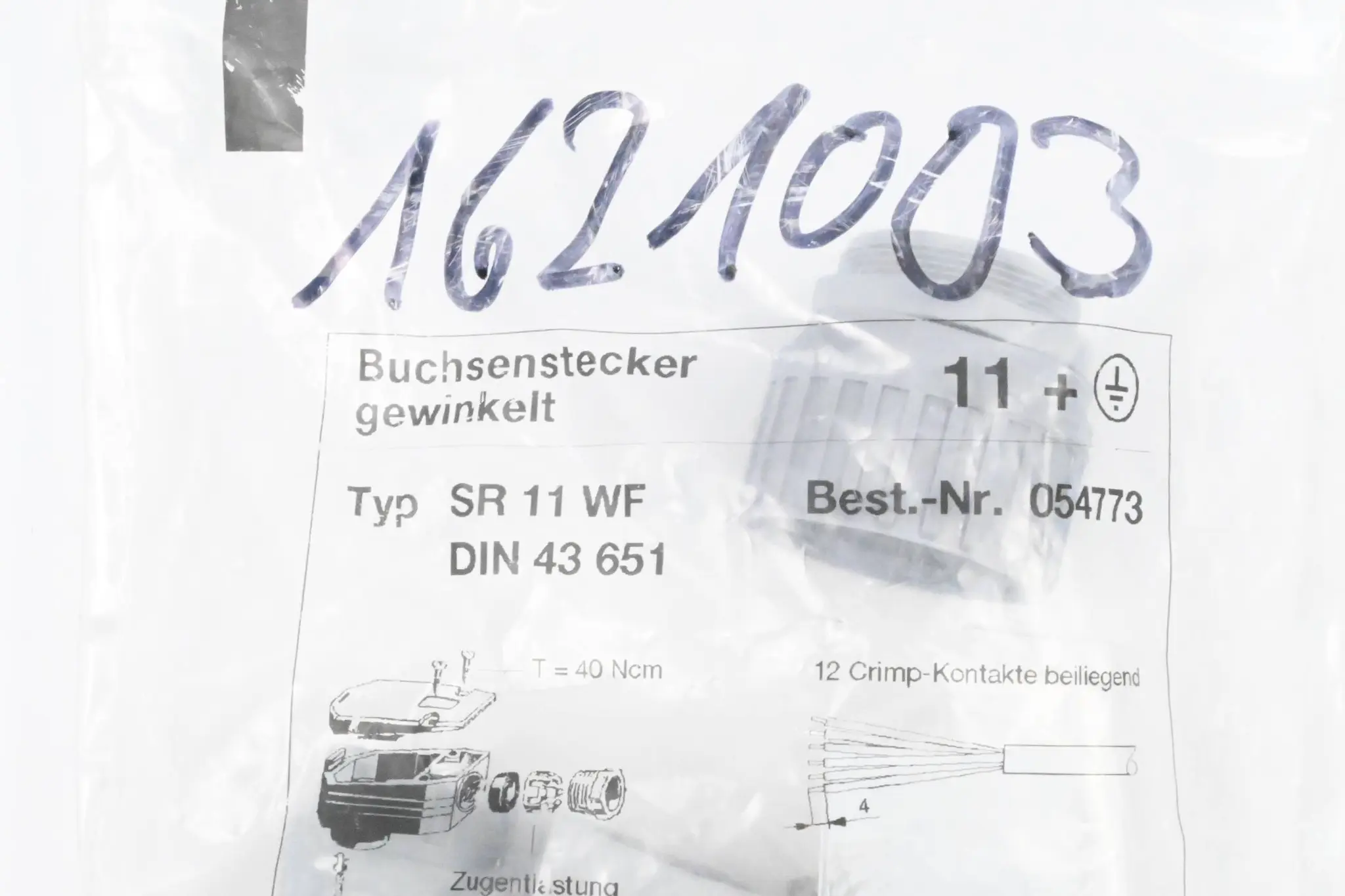 Produktfoto 1 von Euchner Buchsenstecker gewinkelt SR11WF ( 054773 )