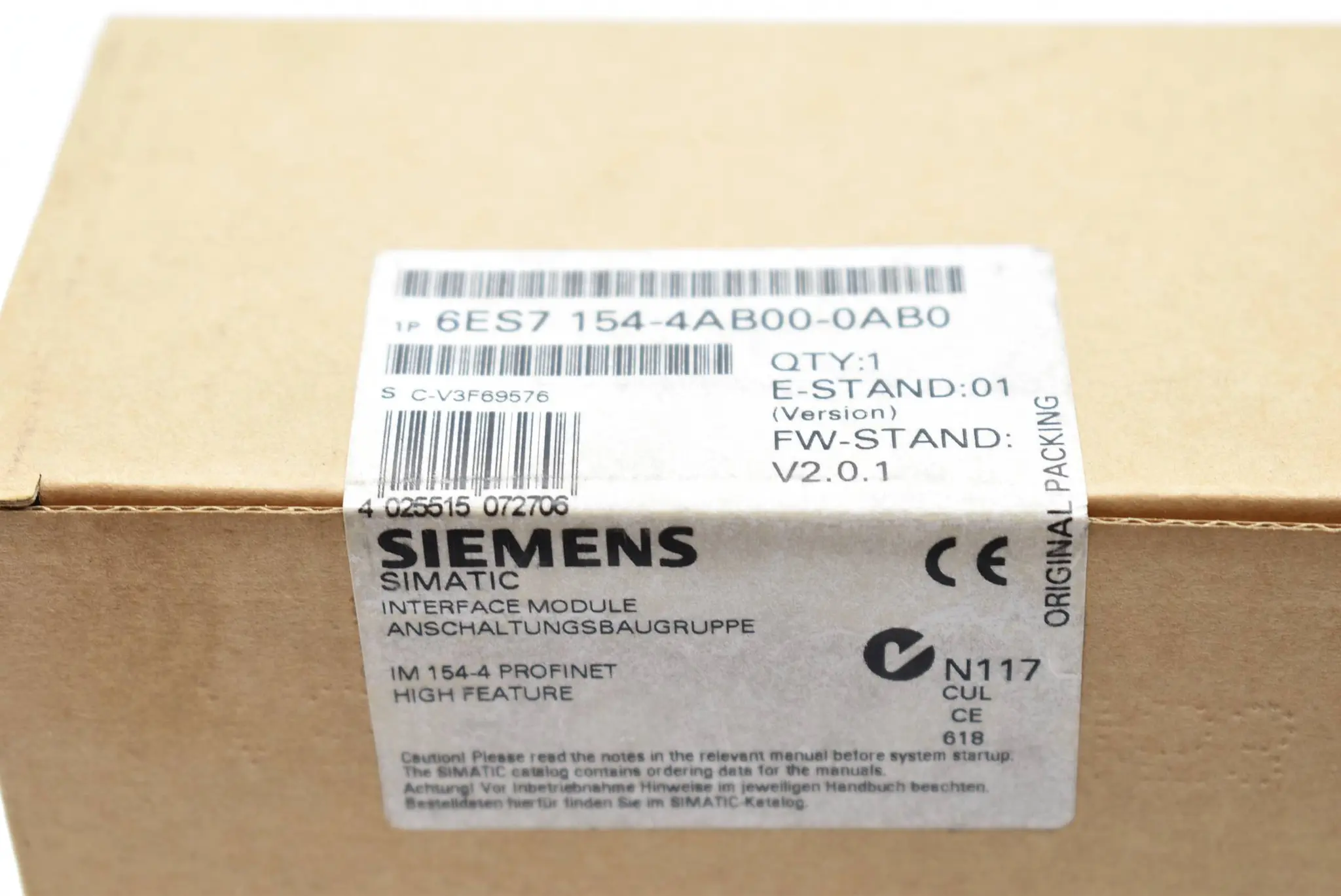 Produktfoto 1 von Siemens simatic IM 154-4 Profinet 6ES7 154-4AB00-0AB0 ( 6ES7154-4AB00-0AB0 ) E.1
