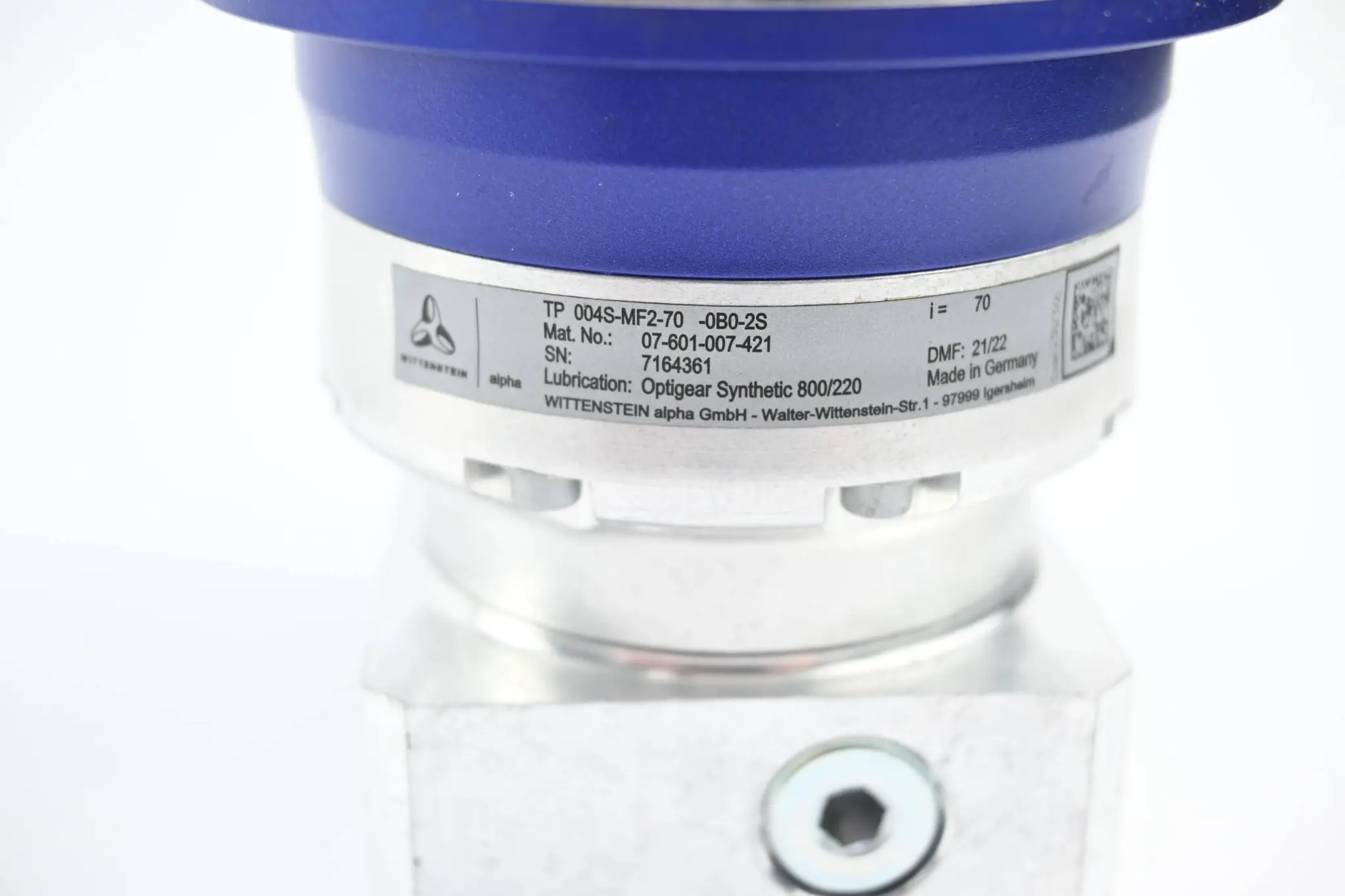 Produktfoto 1 von Wittenstein Alpha Getriebe TP 004S-MF2-70 -0B0-2S ( TP004S-MF2-70-0B0-2S )