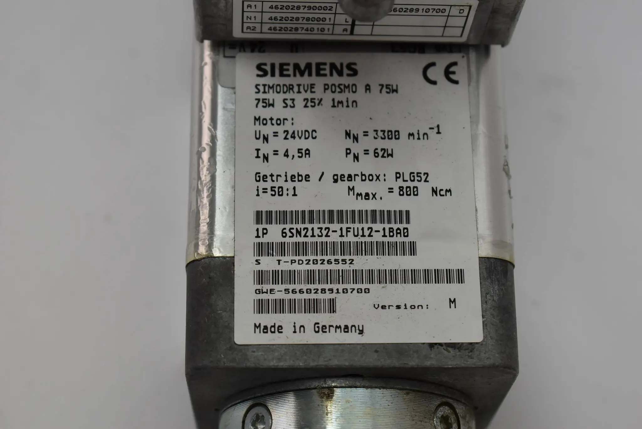 Produktfoto 1 von Siemens simodrive POSMO A 6SN2132-1FU12-1BA0 ( 6SN2 132-1FU12-1BA0 ) Version N