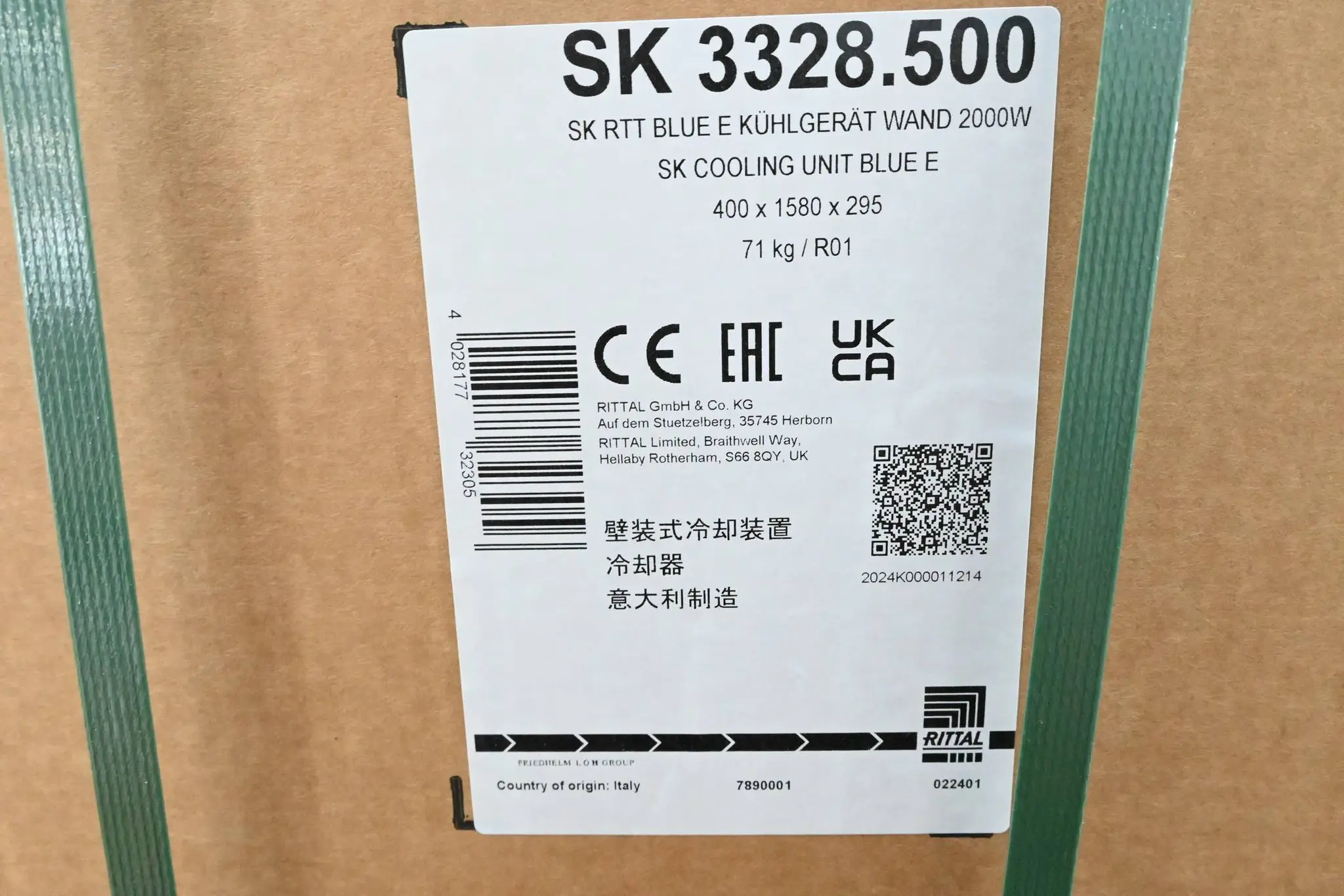 Produktfoto 1 von Rittal Wandanbau-Kühlgerät TopTherm Blue e 0,3 - 4 kW ( SK 3328.500 )
