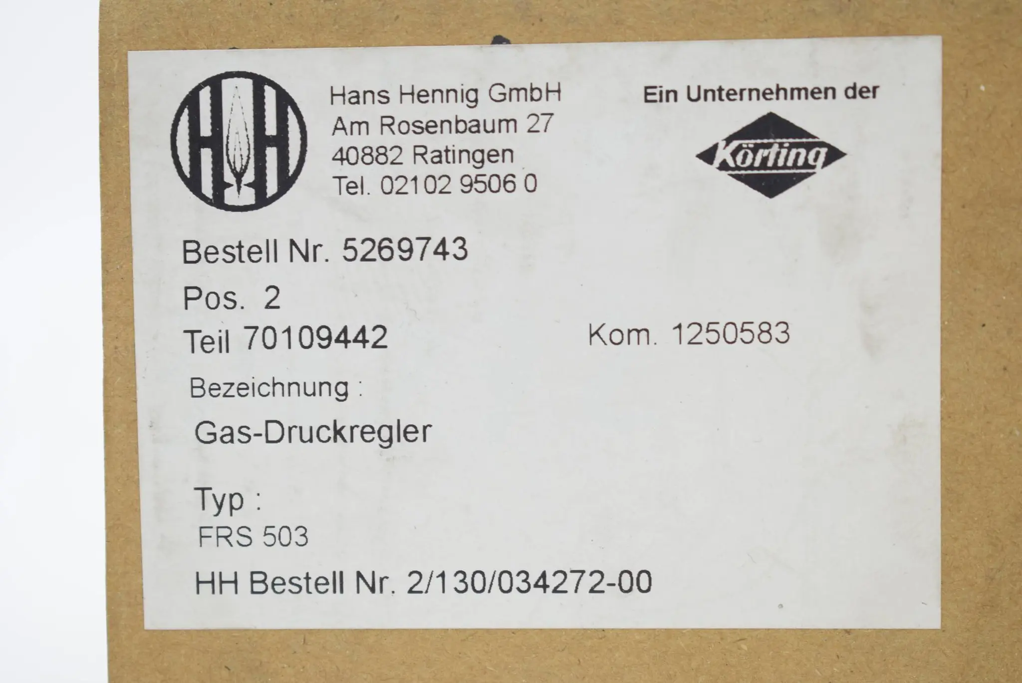 Produktfoto 1 von Dungs Druckregler 500 mbar / 50 kPa FRS 503 ( 086462 )