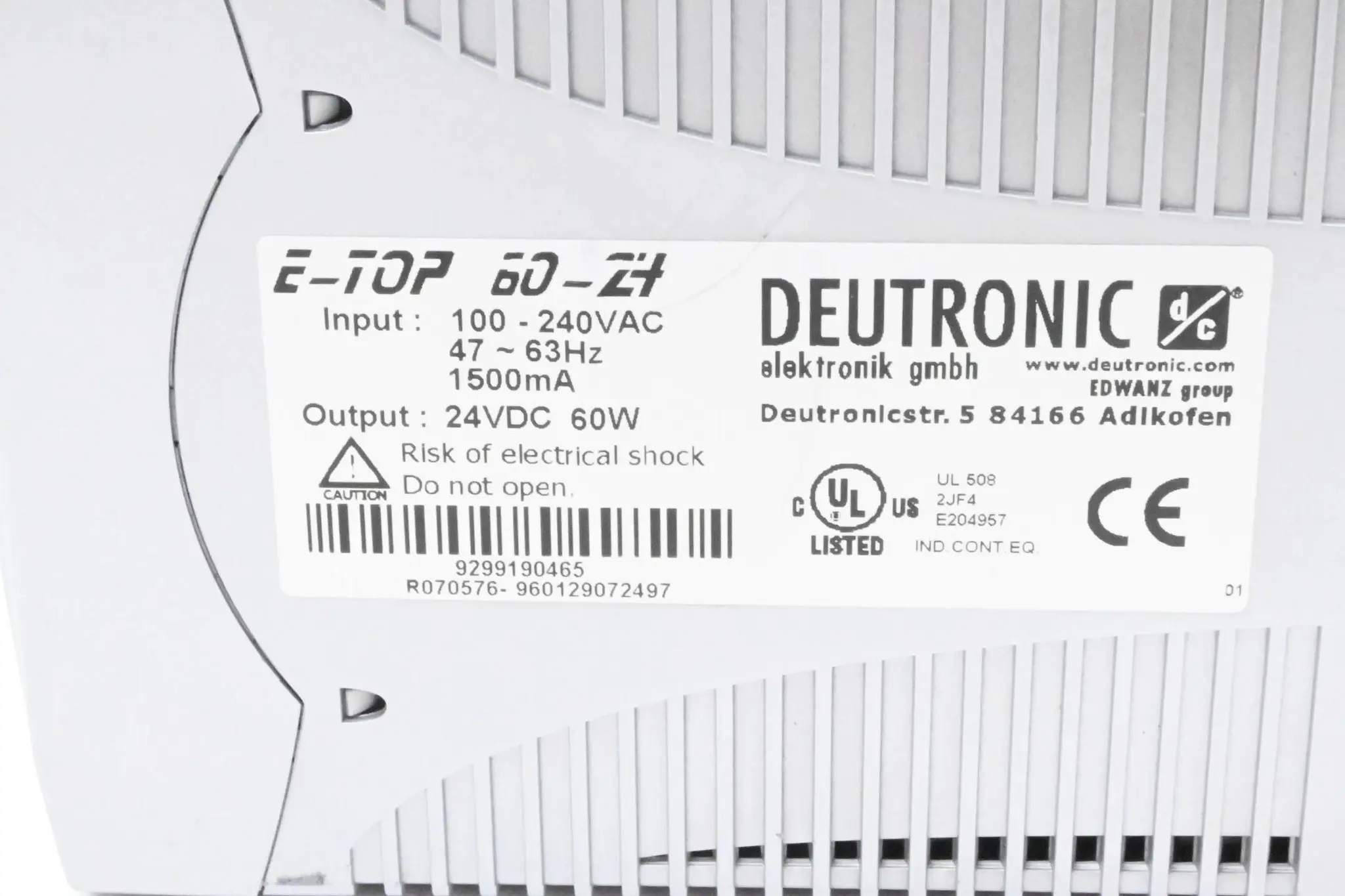 Produktfoto 1 von Deutronic Schaltnetzteil E-Top 60-24