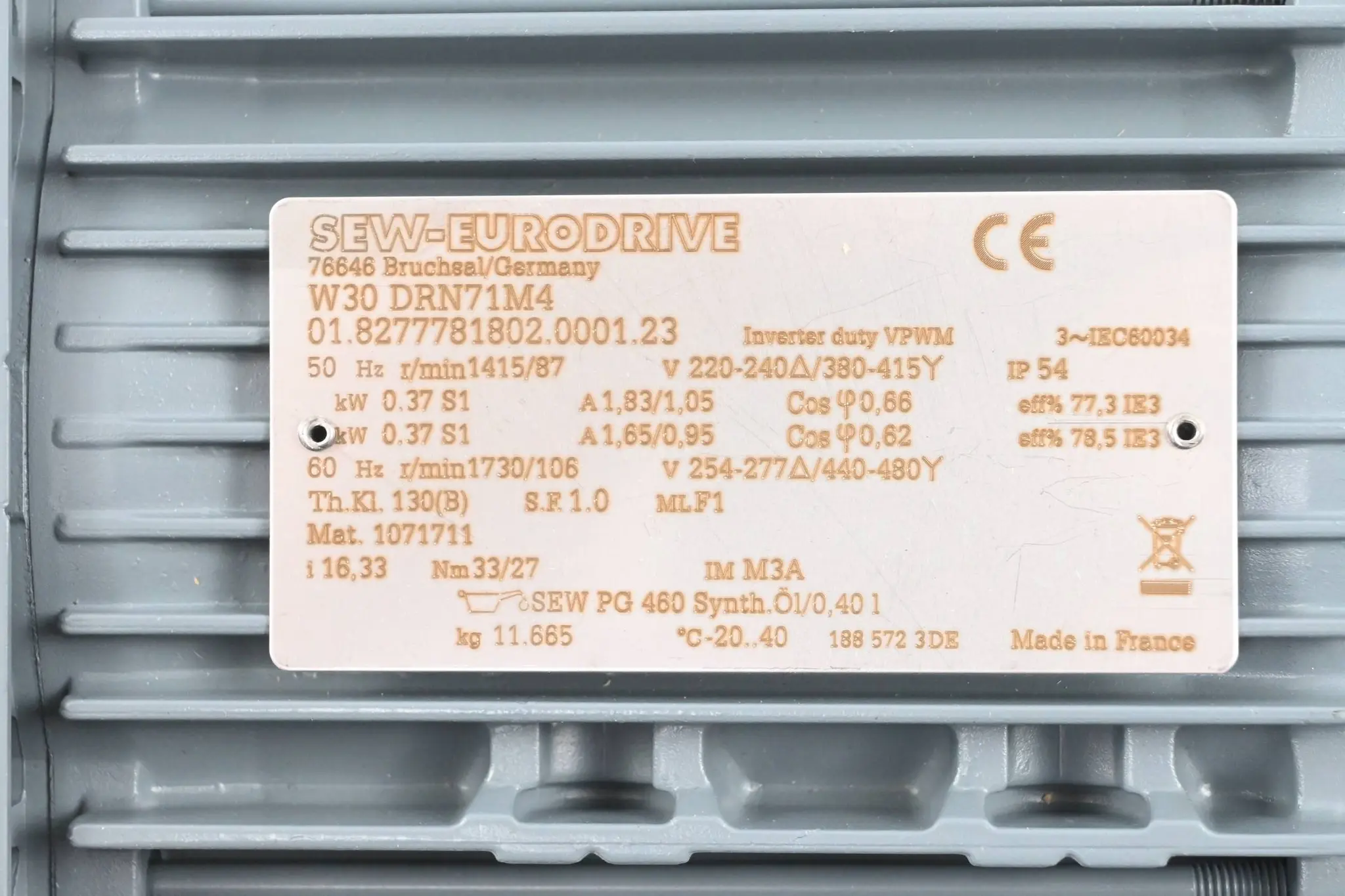 Produktfoto 1 von SEW-Eurodrive Getriebemotor W30 DRN71M4 ( W30DRN71M4 )