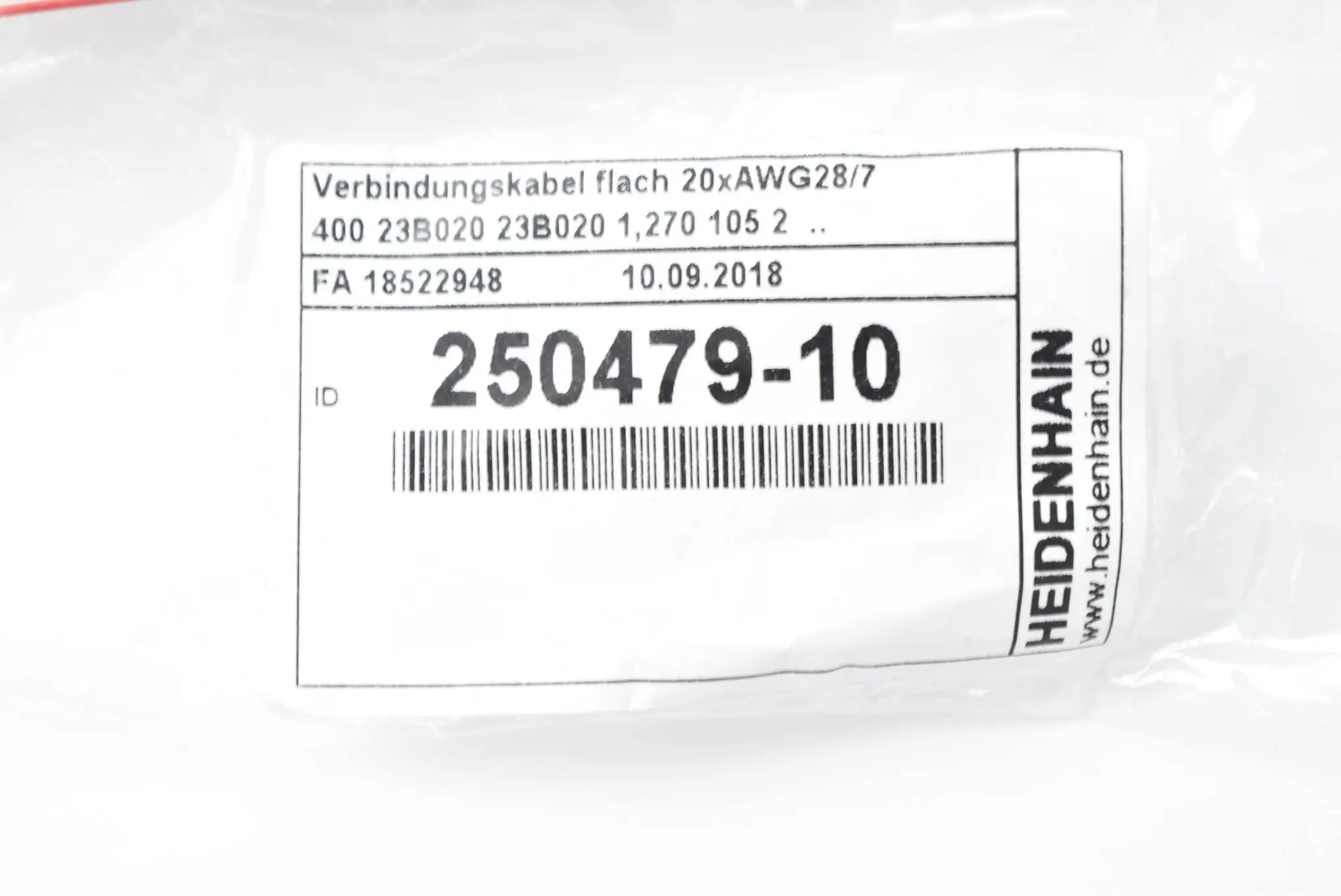 Produktfoto 1 von Heidenhain Verbindungskabel Flach 250479-10