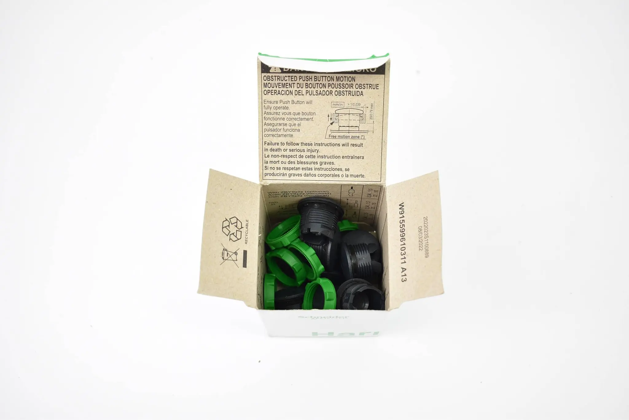 Produktfoto 1 von Schneider electric Blindstopfen 10 Stück ZB5SZ3