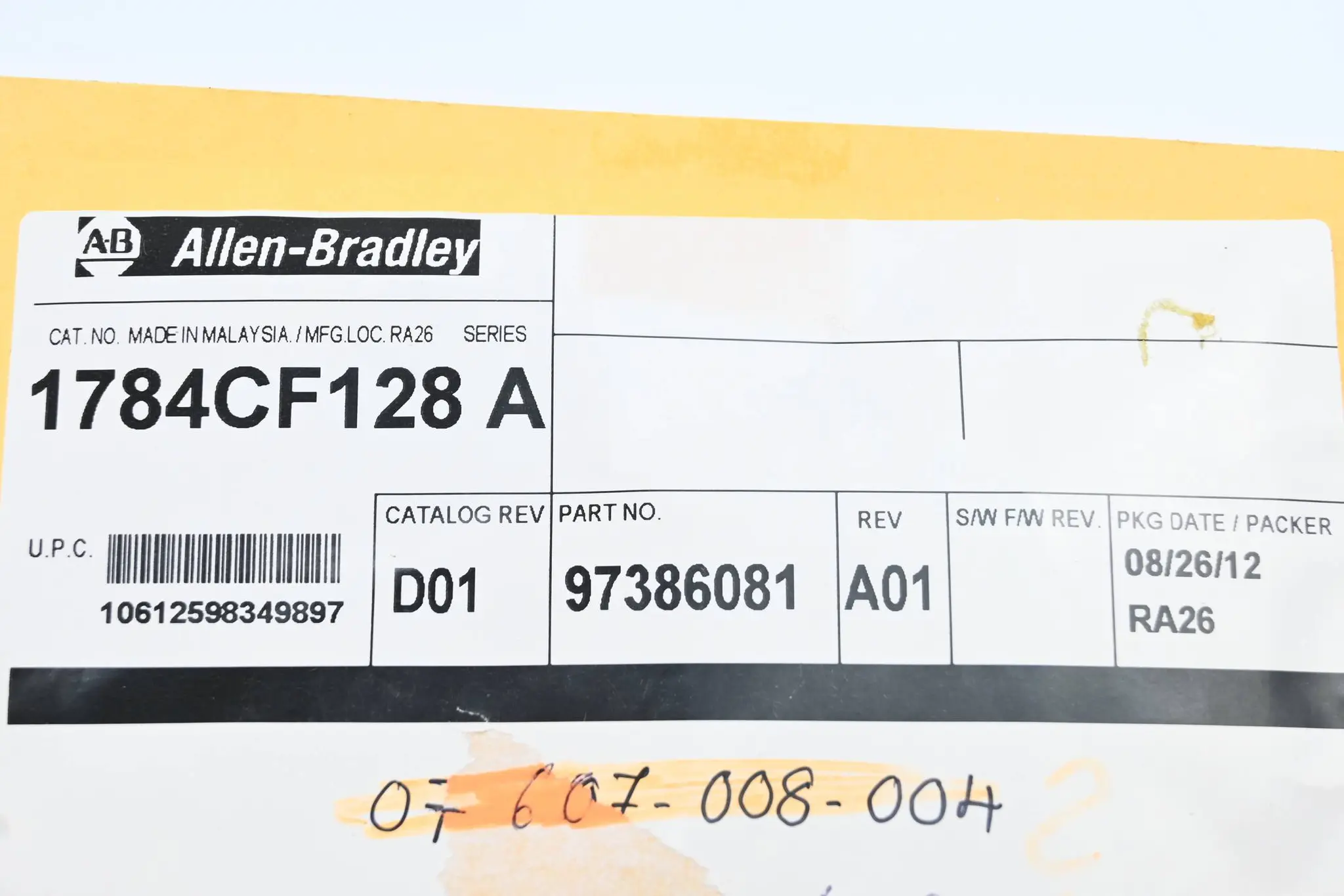 Produktfoto 1 von Allen Bradley CompactFlash Memory Card 128MB 1784CF128