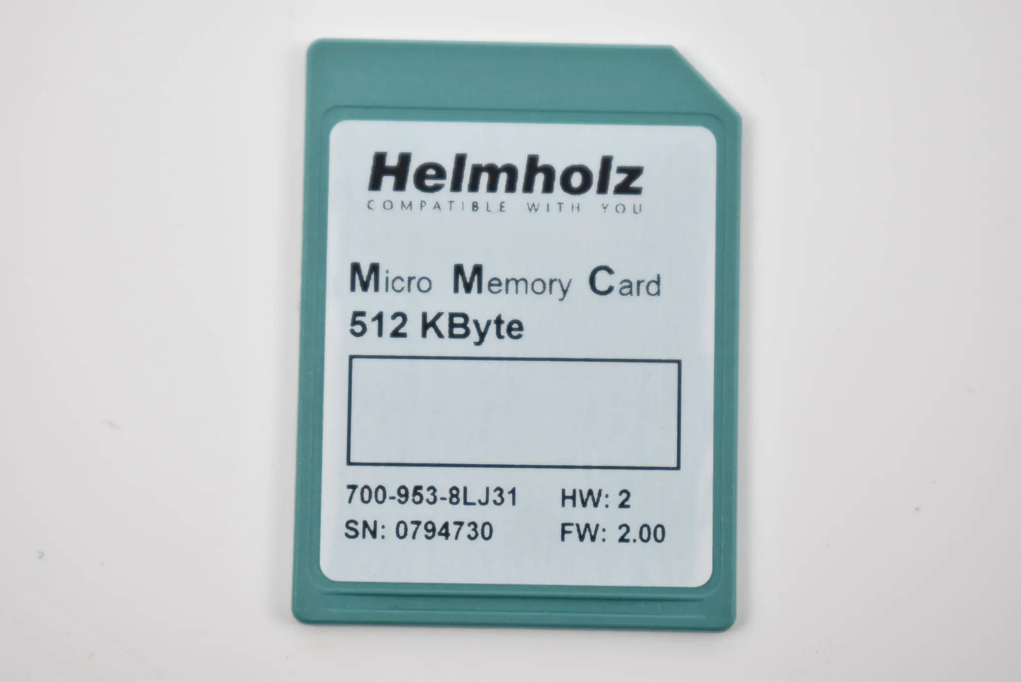 Produktfoto 1 von Helmholz Micro Memory Card 512 KByte 700-953-8LJ31