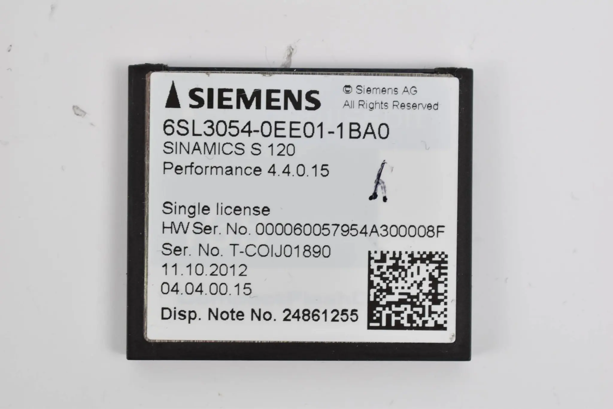 Produktfoto 1 von Siemens sinamics S120 CompactFlash 6SL3 054-0EE01-1BA0 ( 6SL3054-0EE01-1BA0 )