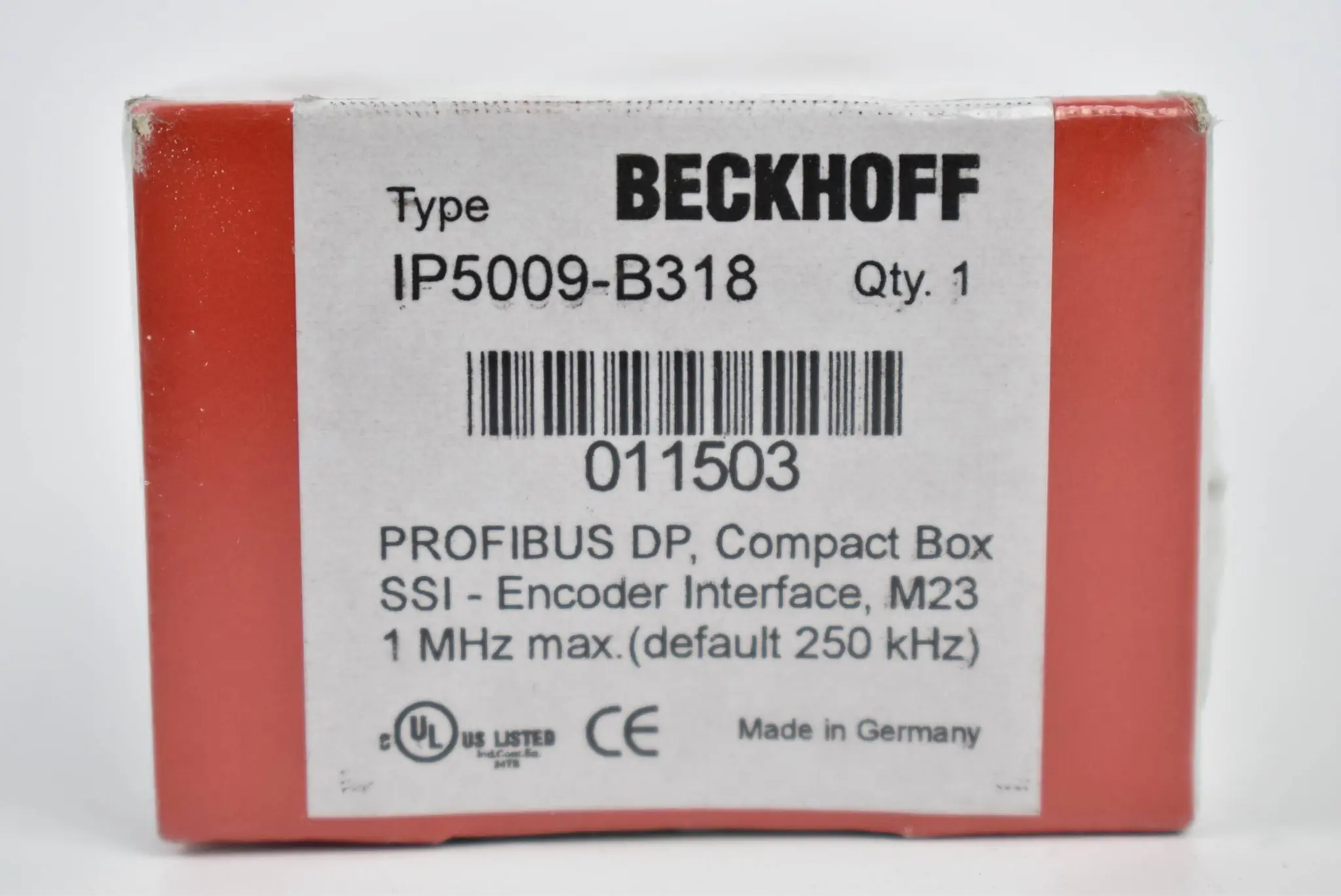 Produktfoto 1 von Beckhoff Feldbus Box 1-Kanal-Encoder-Interface SSI M23 IP5009-B318
