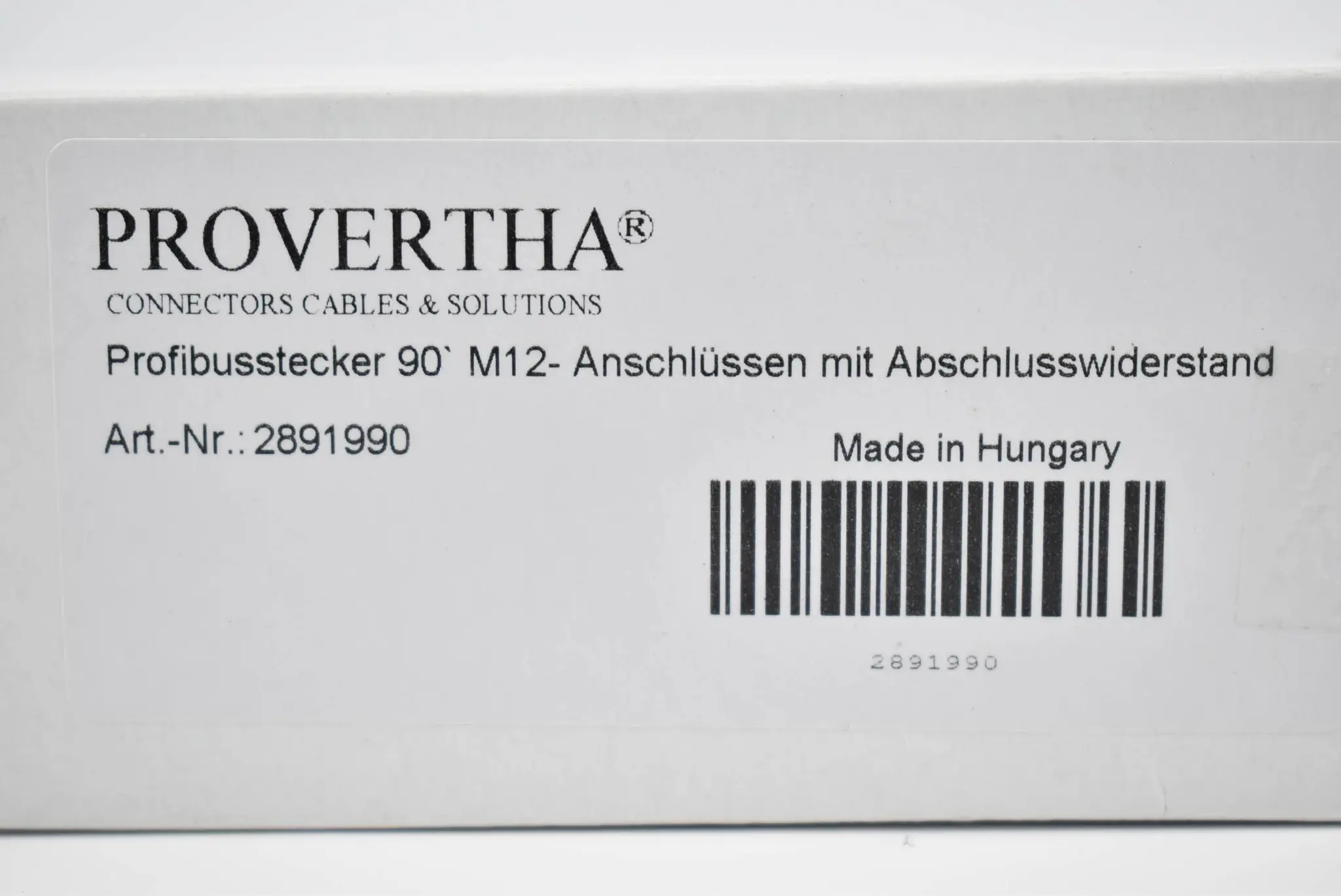 Produktfoto 1 von Provertha Profibusstecker 90´ M12- Anschlüsse mit Anschlusswiderstand 2891990