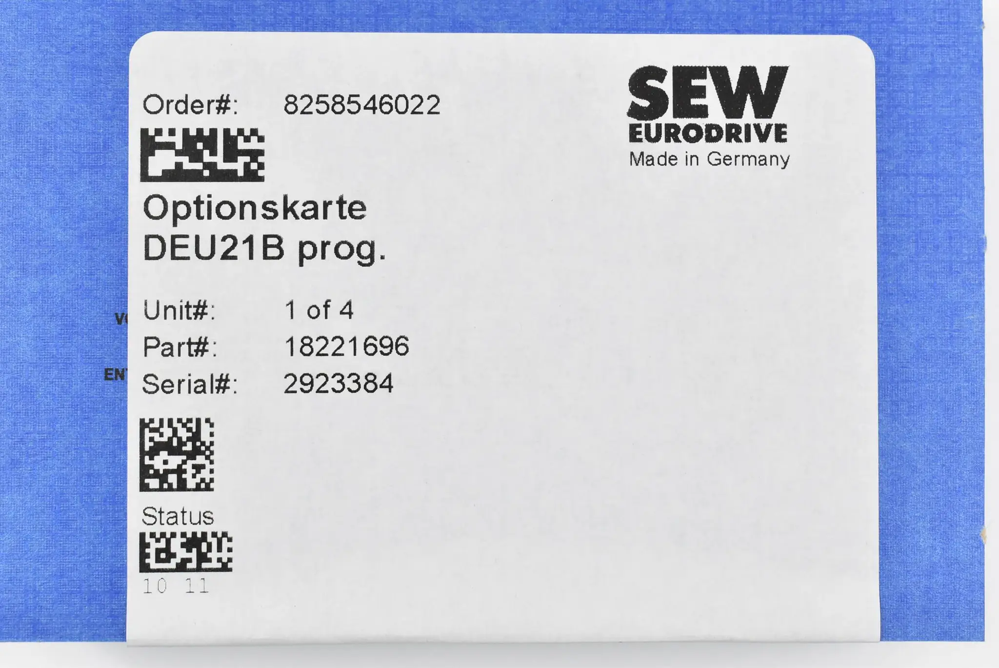 Produktfoto 1 von SEW Eurodrive Multigeberkarte Optionskarte DEU21B prog. ( 18221696 )