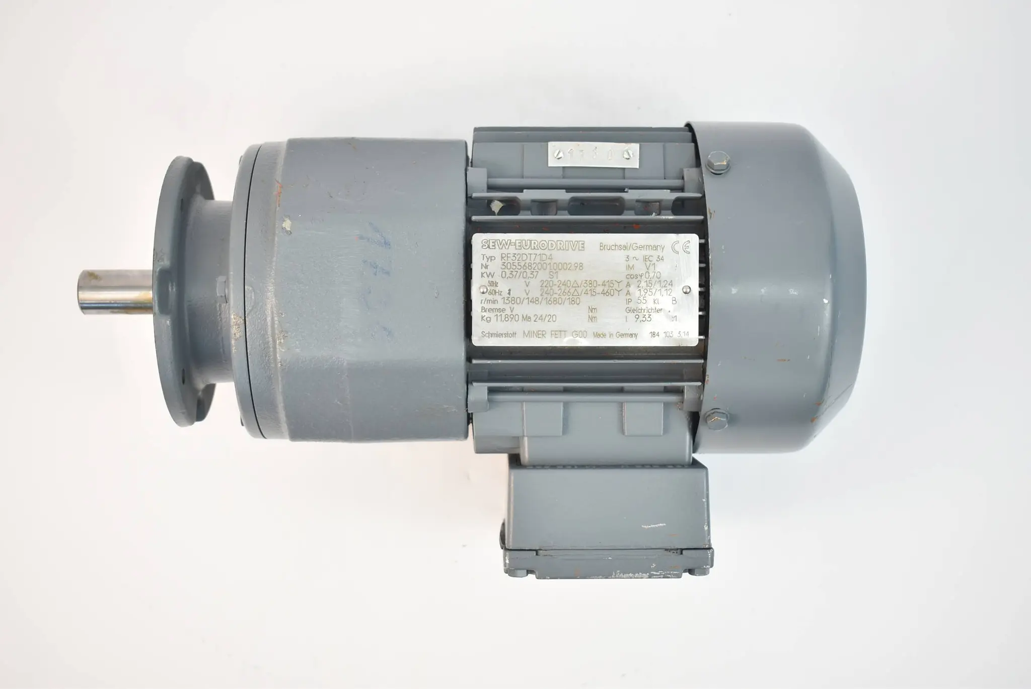 Produktfoto 1 von SEW eurodrive 3-Phasen-Motor RF32DT71D4 ( 0,37kW 1380-1680r/min. )