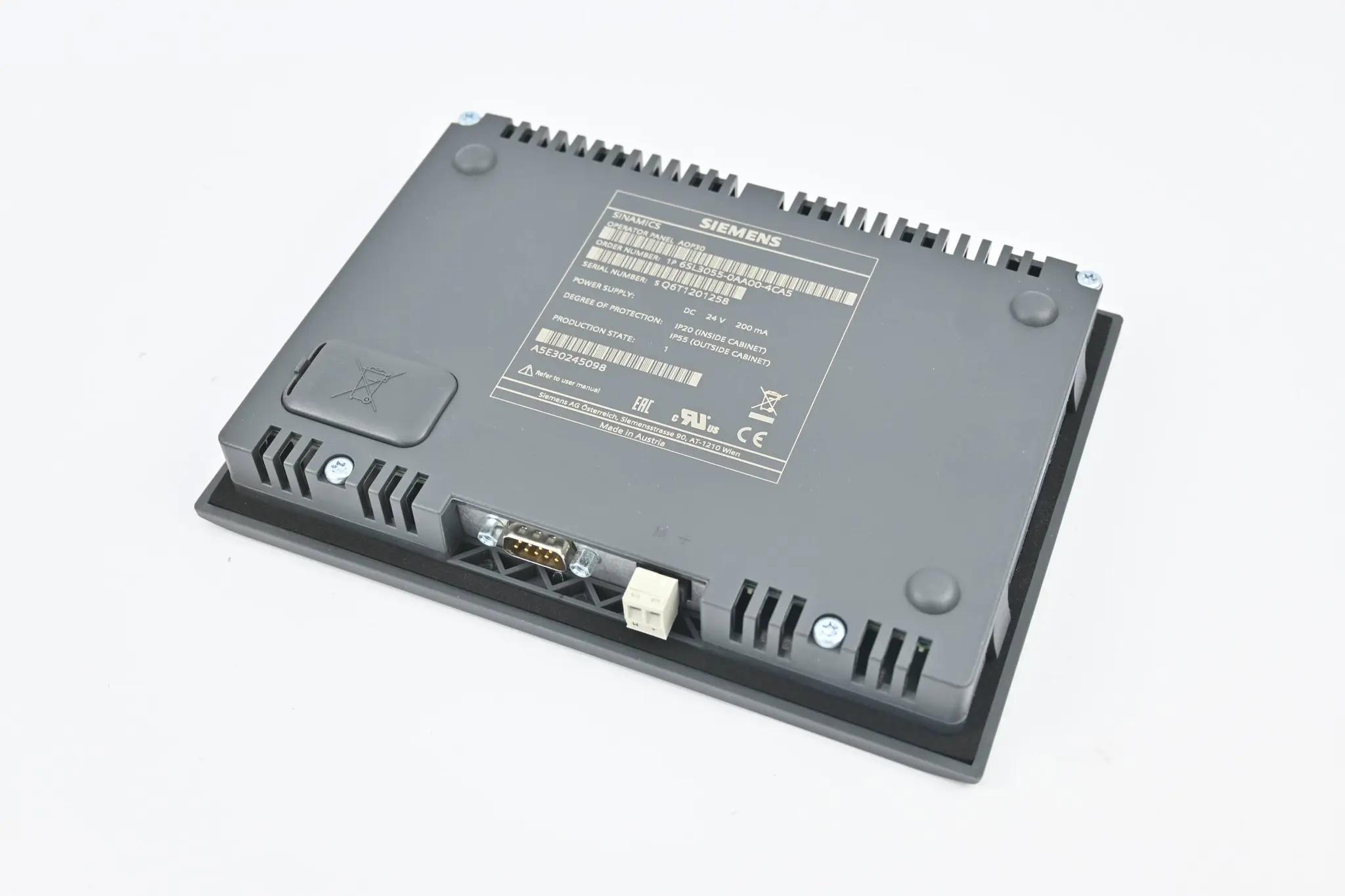 Produktfoto 1 von Siemens Sinamics Bedienfeld AOP30 6SL3055-0AA00-4CA5 ( 6SL3 055-0AA00-4CA5 ) E1