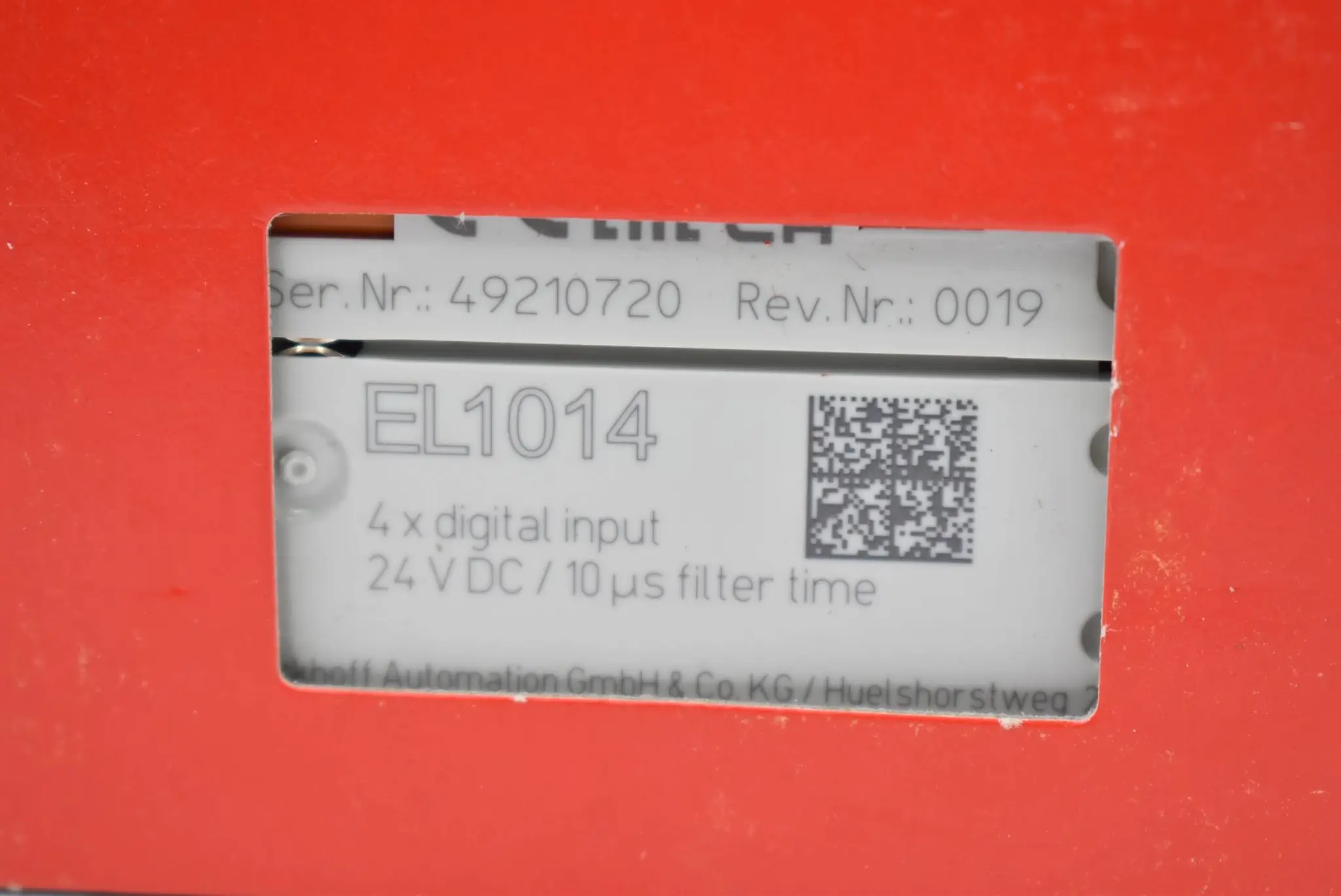 Produktfoto 1 von Beckhoff EtherCAT-Klemme 4-Kanal-Digital-Eingang 24VDC EL1014 ( EL 1014 )