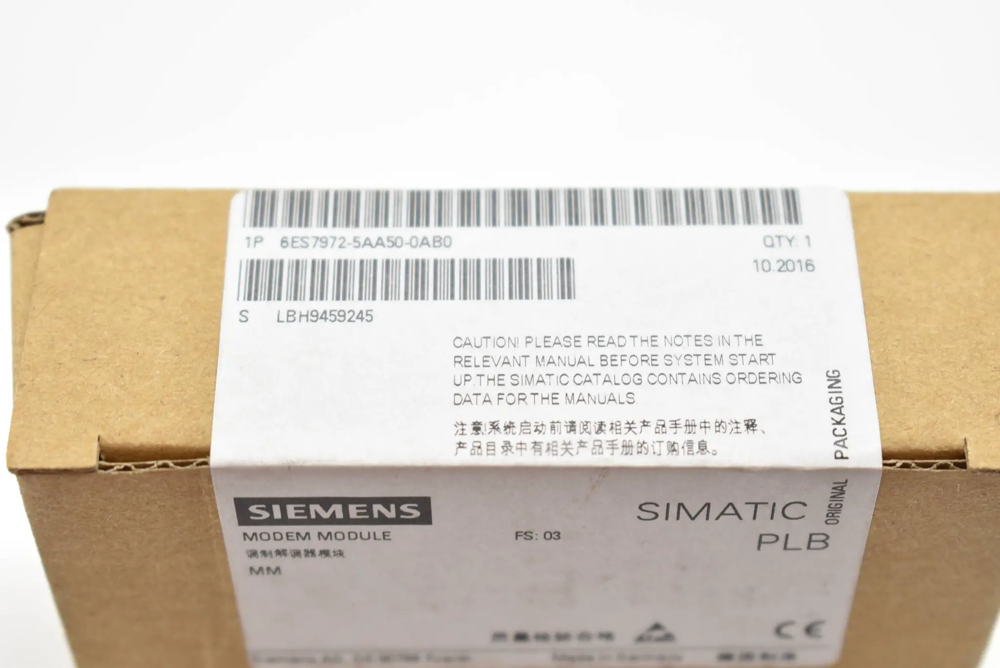 Produktfoto 1 von Siemens simatic PLB Modem Module 6ES7972-5AA50-0AB0 ( 6ES7 972-5AA50-0AB0 ) FS.3