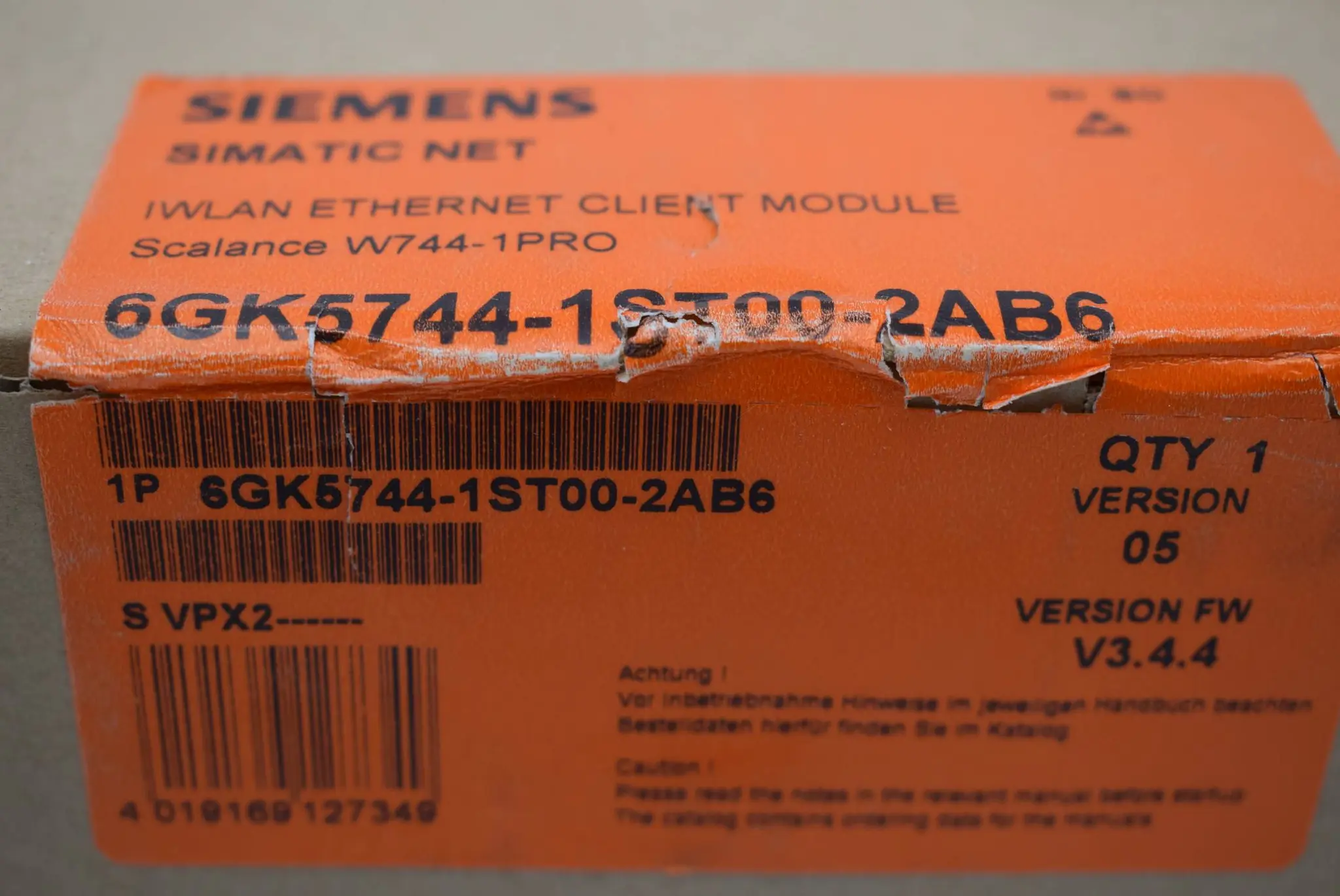 Produktfoto 1 von Siemens simatic Net Iwlan 6GK5744-1ST00-2AB6 ( 6GK5 744-1ST00-2AB6 ) V. 05