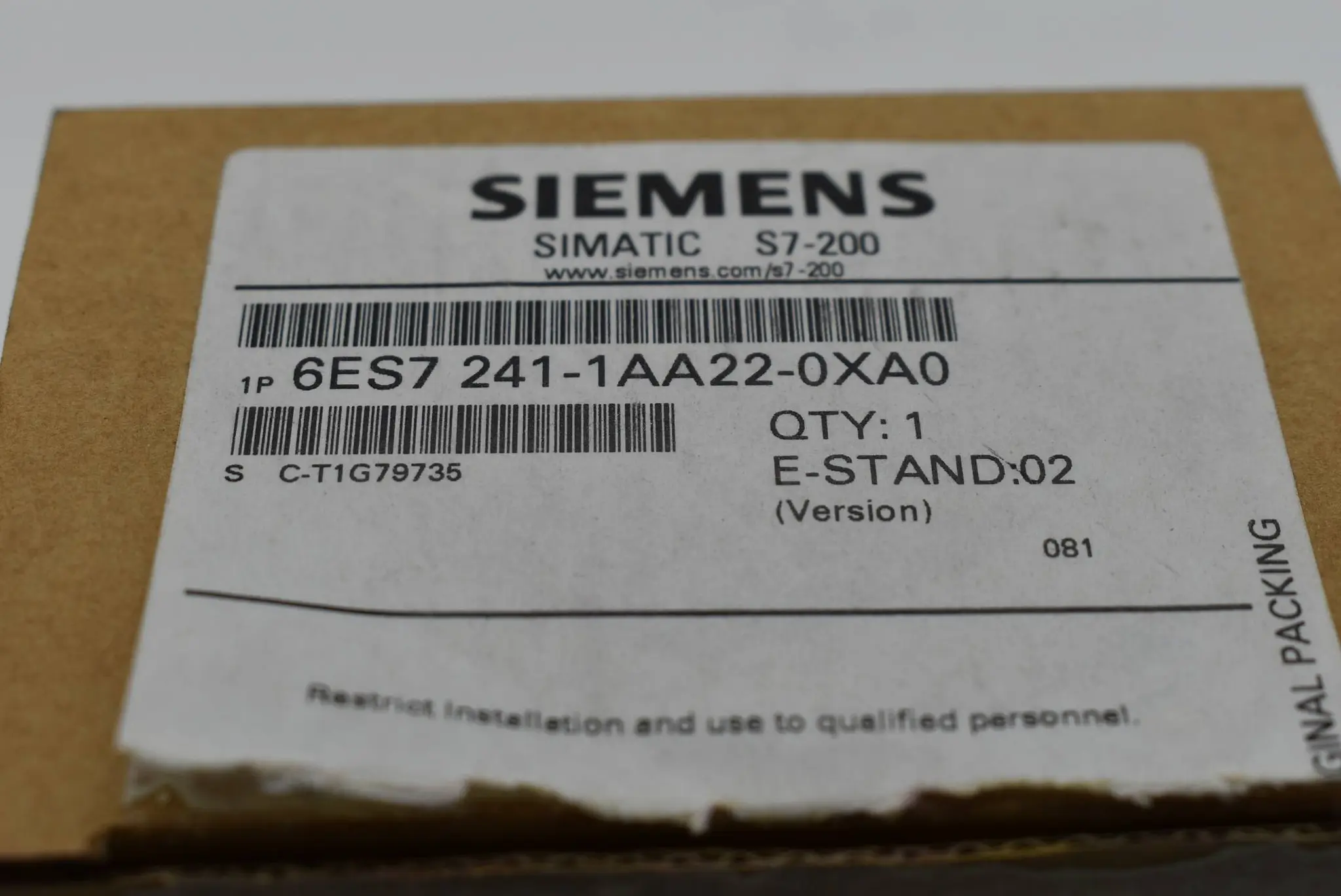 Produktfoto 1 von Siemens simatic S7 S7-200 6ES7 241-1AA22-0XA0 ( 6ES7241-1AA22-0XA0 )