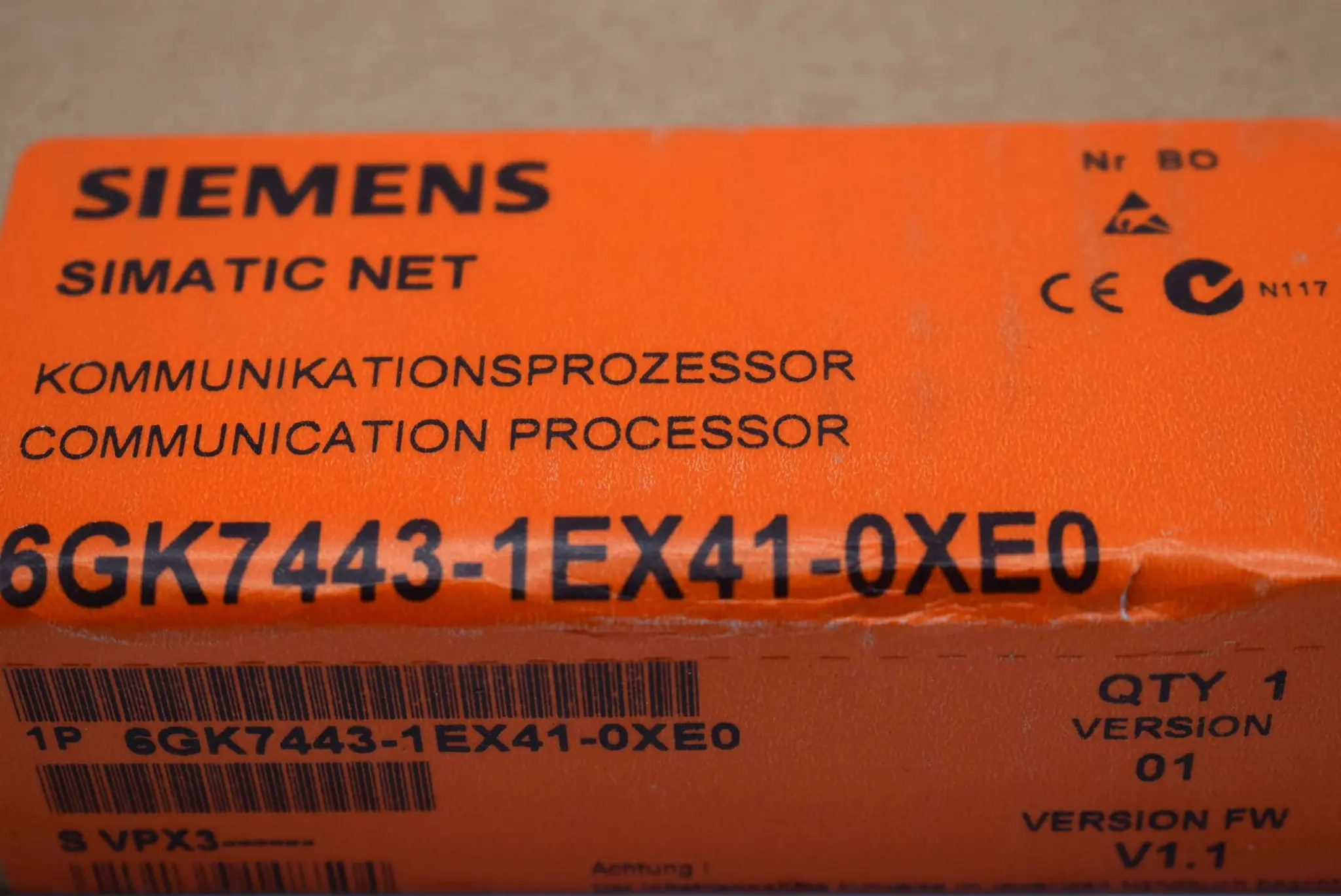 Produktfoto 1 von Siemens simatic NET CP443 443-1 6GK7443-1EX41-0XE0 ( 6GK7 443-1EX41-0XE0 ) V.01