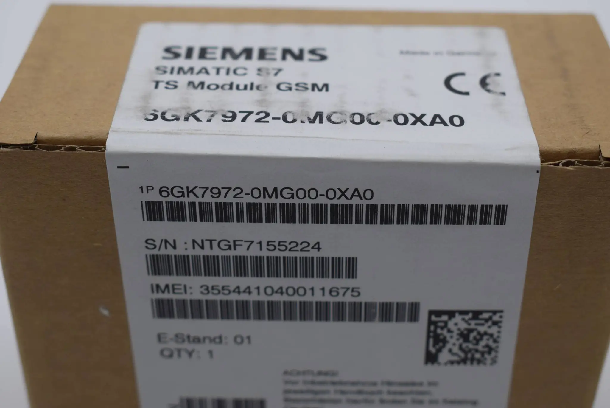 Produktfoto 1 von Siemens Simatic S7 TS Module 6GK7972-0MG00-0XA0 ( 6GK7 972-0MG00-0XA0 ) E.01