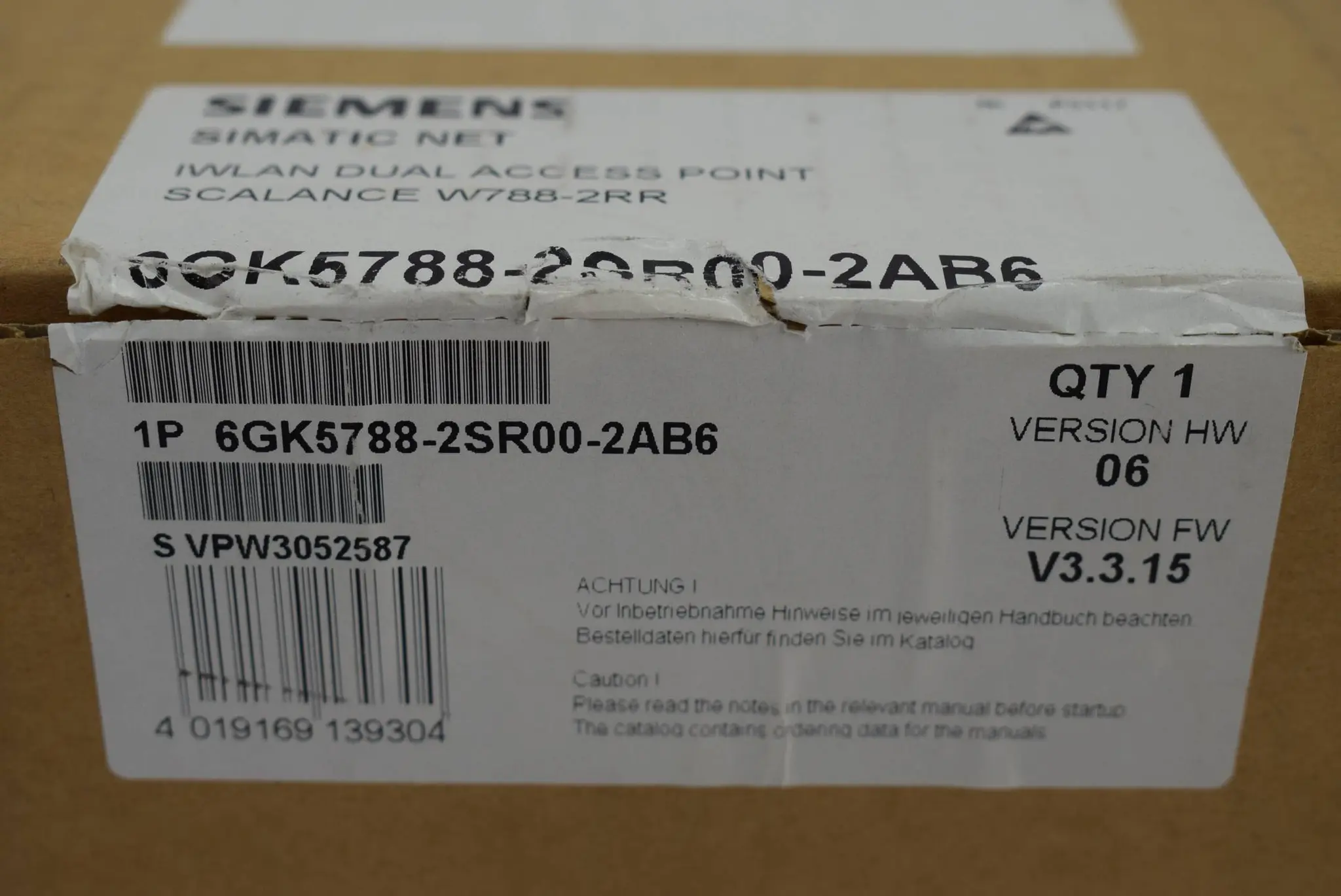 Produktfoto 1 von Siemens simatic Net Iwlan 6GK5788-2SR00-2AB6 ( 6GK5 788-2SR00-2AB6 ) V. 3.3.15